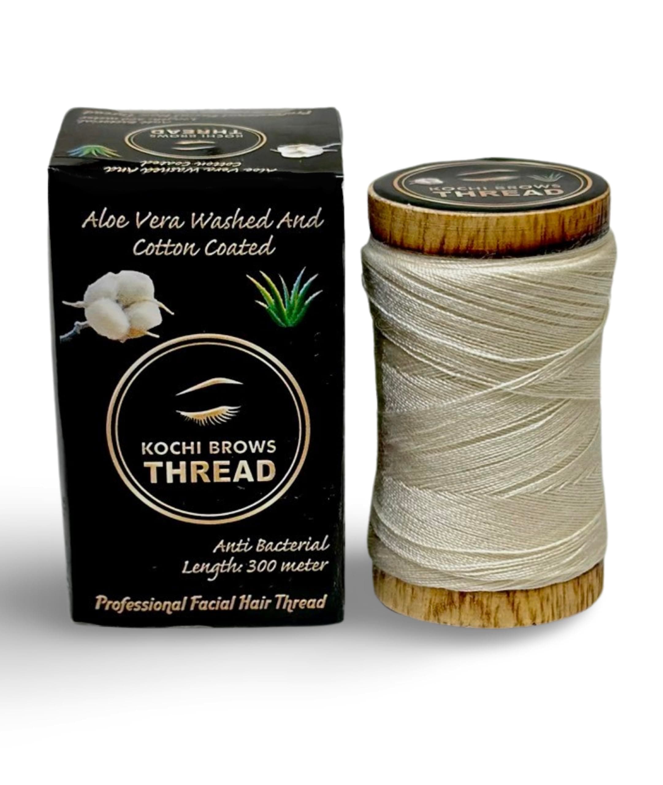 Eyebrow Threading | Organic Cotton Thread for Precise Eyebrow Shaping | Ideal for Salon and Home Use | Thread for Perfect Eyebrow Sculpting (Pack of 1), Natural