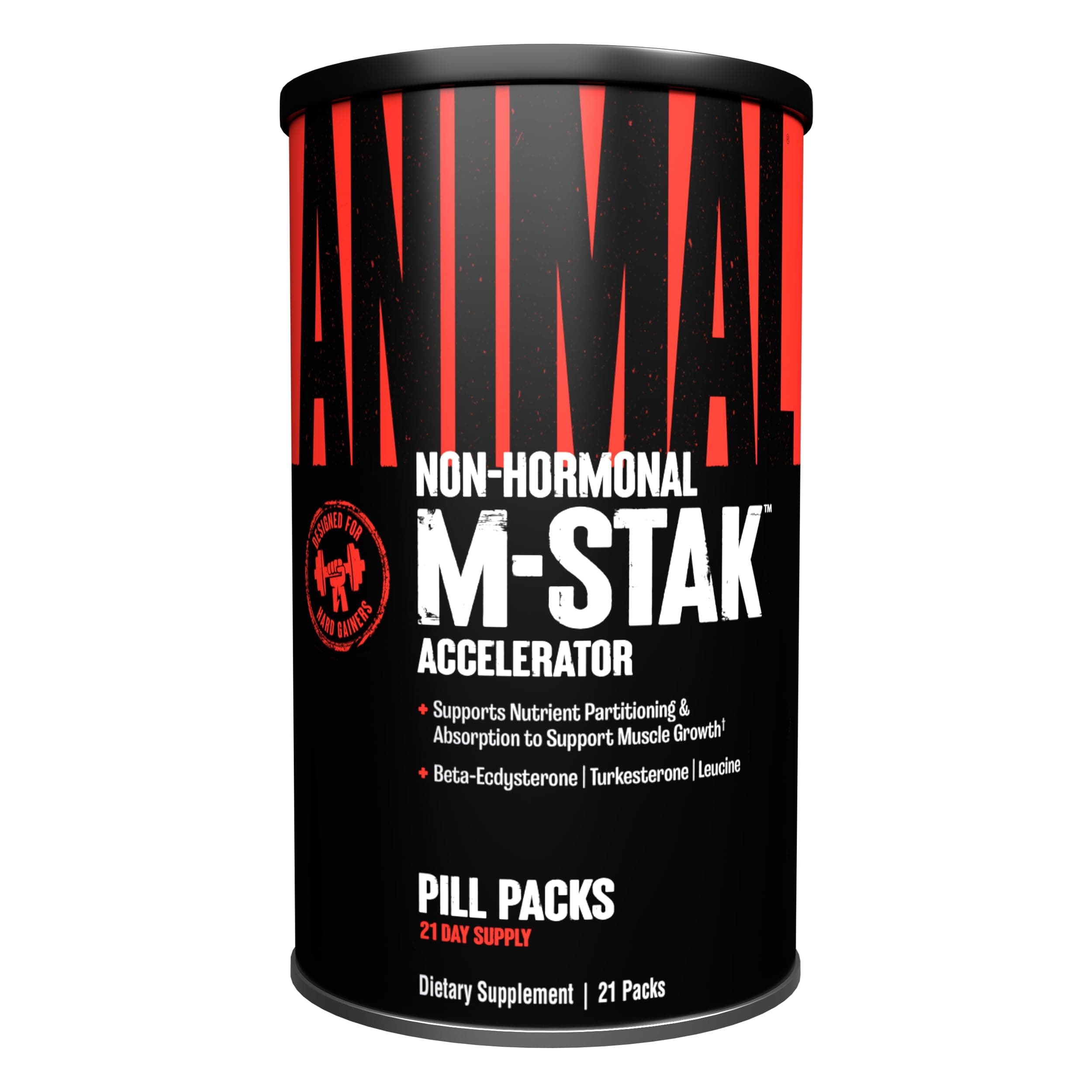 M-Stak - Non-Hormonal Hard Gainers Muscle Building Stack with Energy Complex - 21 Count