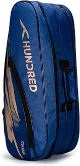 Hundred Cosmogear Badminton Kit-bag | Double Zipper | Bag with Front Zipper Pocket | Material: Polyester | Padded Back Straps | Easy-Carry Handle