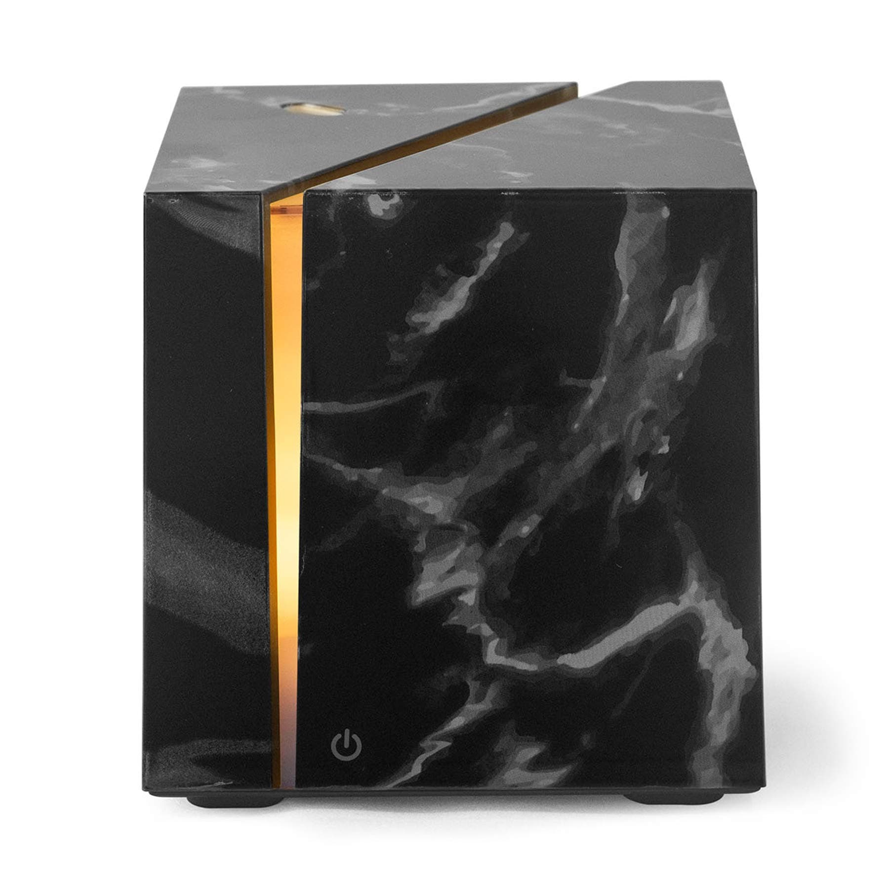 MARBELLA Essential Oils Aroma Diffuser - Cool Mist, Aesthetic Marble Design, Aromatherapy Ultrasonic Electric, Humidifier, Vaporizer, Auto-off, Noise-free, Home & Work, For relaxation - 200ml - Black