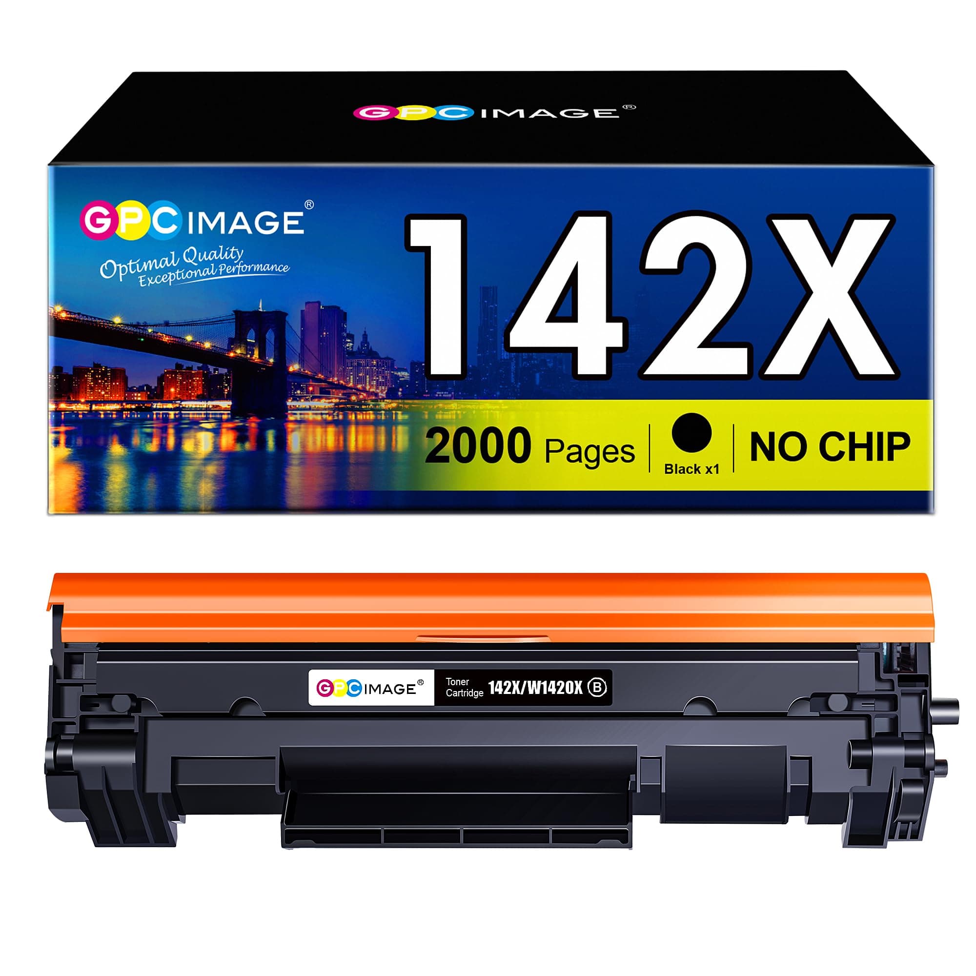 142X Toner 2000 Pages Compatible with HP 142A Black 142X for HP Laserjet MFP M140w Toner M110w M110 MFP M140 MFP M139w M139, No Chip, 1 Black