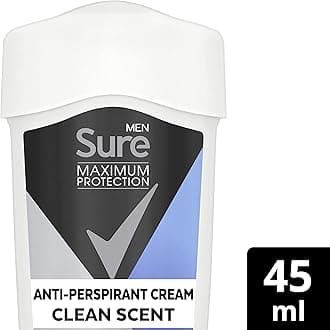 Sure Maximum Protection Anti-Perspirant Clean Scent Deodorant Cream for Men, 45ml