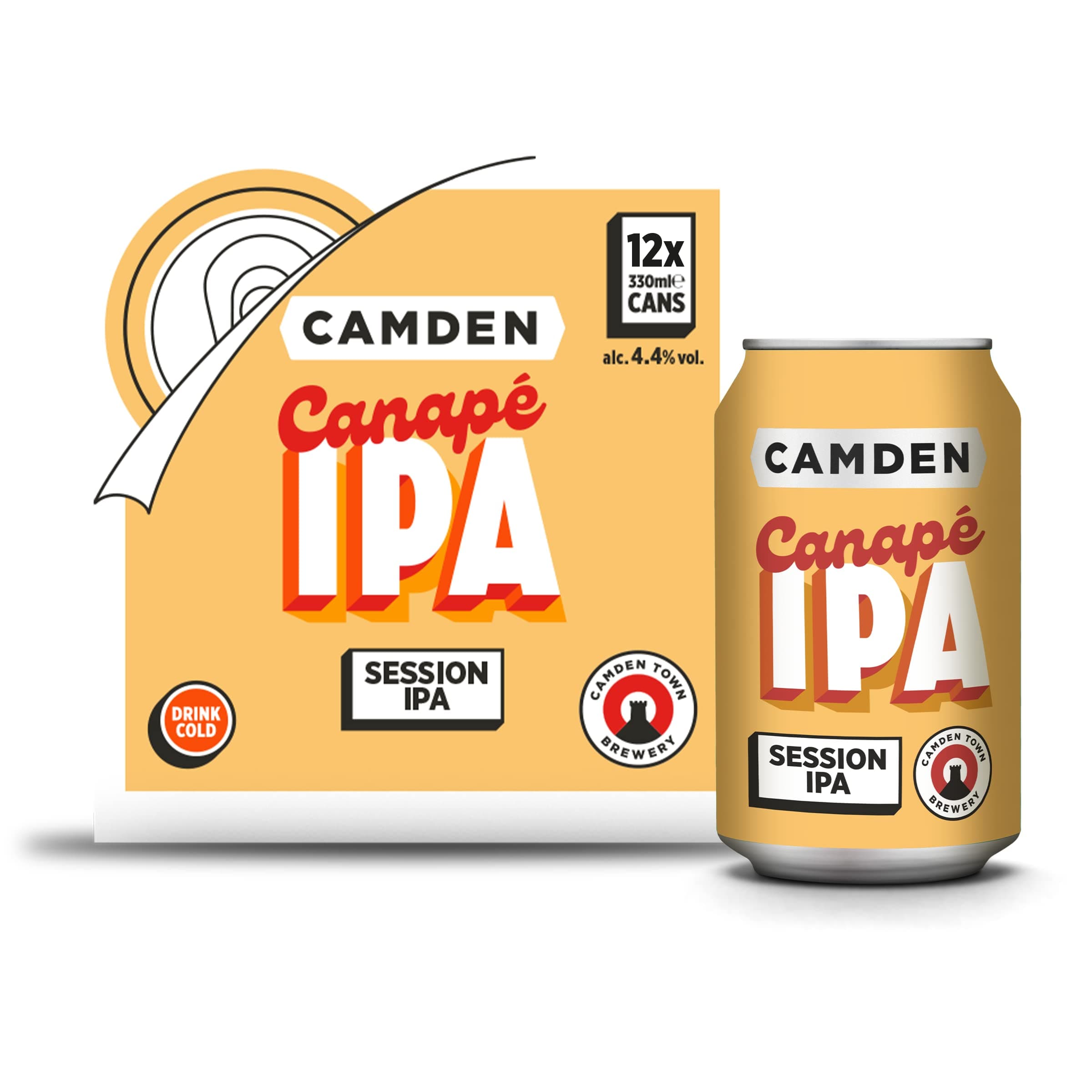 Camden Canape Session 4.4% IPA 12 pack 330 ml Cans