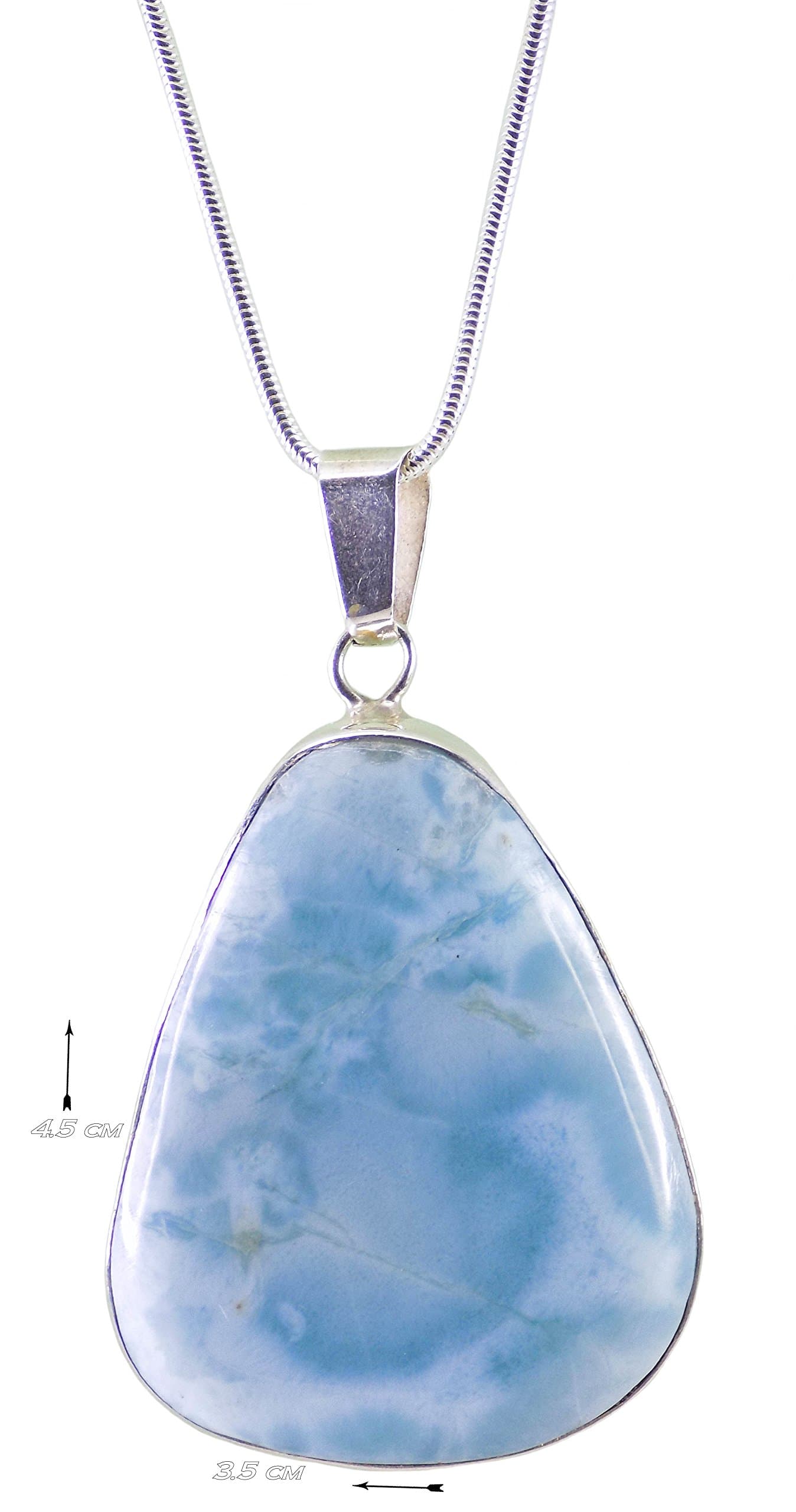 Paradise Stone Larimar Tear Drop Pendant