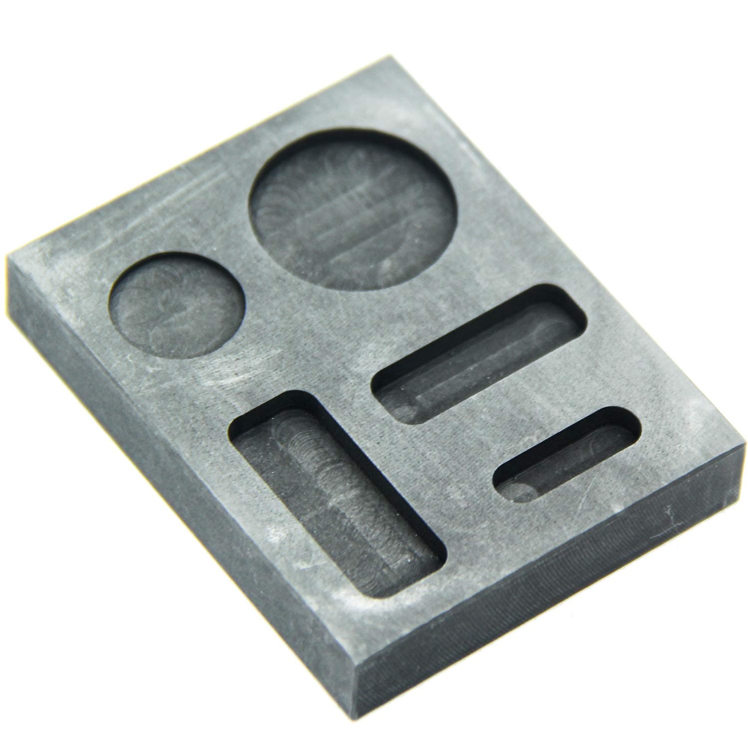 - Graphite Ingot Mold, Melting Casting Mould, Silver Ingot, for Gold Silver Aluminum Copper Brass Zinc Plumbum and Alloy Metals,Five holes (72x57x12mm)1/4 1/2 1 OZ