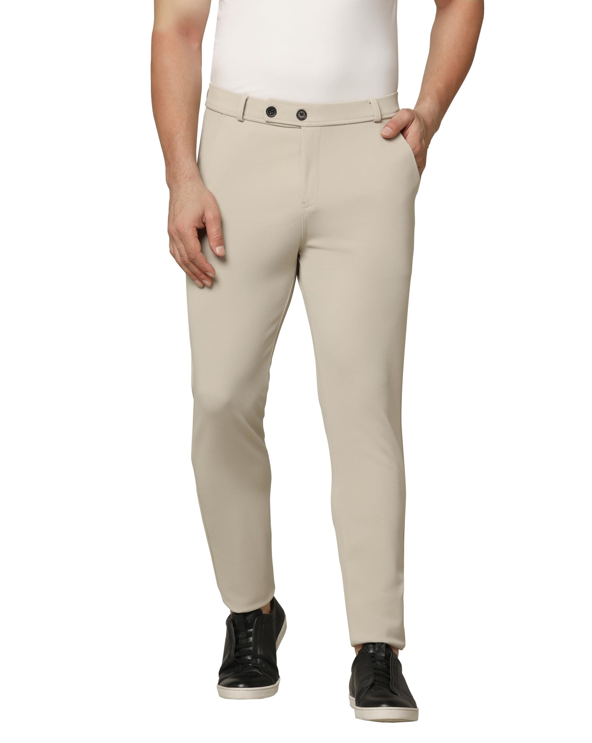 TOPLOTMen's Regular Fit Causal Trouser
