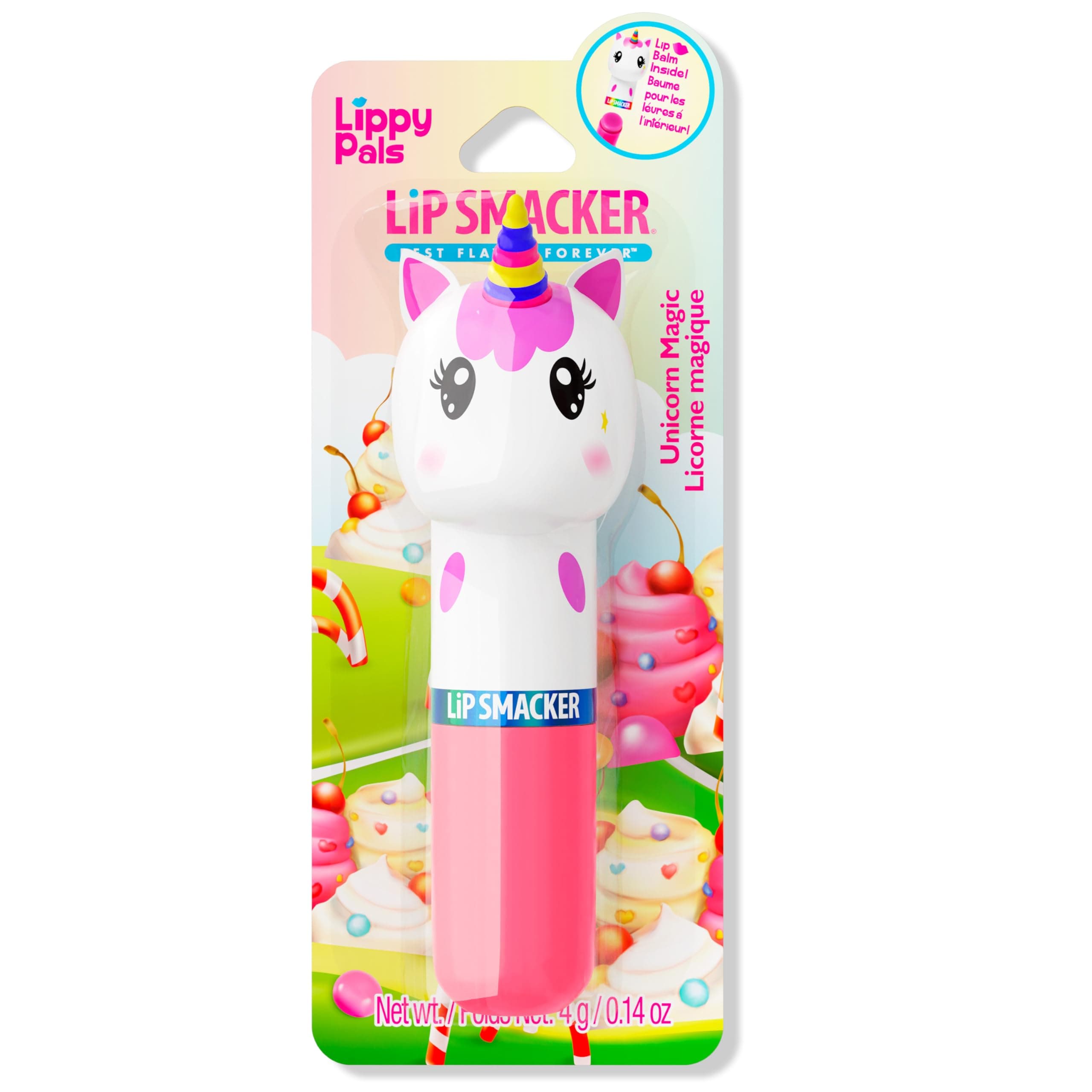 Lippy Pals Unicorn, Flavored Moisturizing & Smoothing Soft Shine Lip Balm, Hydrating & Protecting Fun Tasty Flavors, Cruelty-Free & Vegan - Unicorn Magic