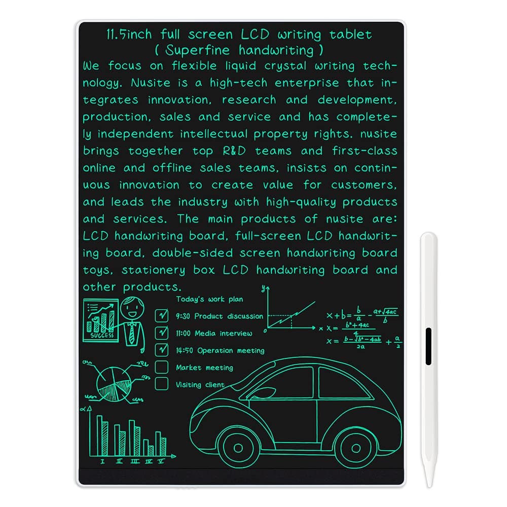 KYSTAR 11.5 Inch Full Screen LCD Writing Tablet Digital Sketch Pad eWriter Drawing Pad with Built-in Magnets Superfine Line Design Pefer for Office Staffs, Construction Workers, Designers,Engineer