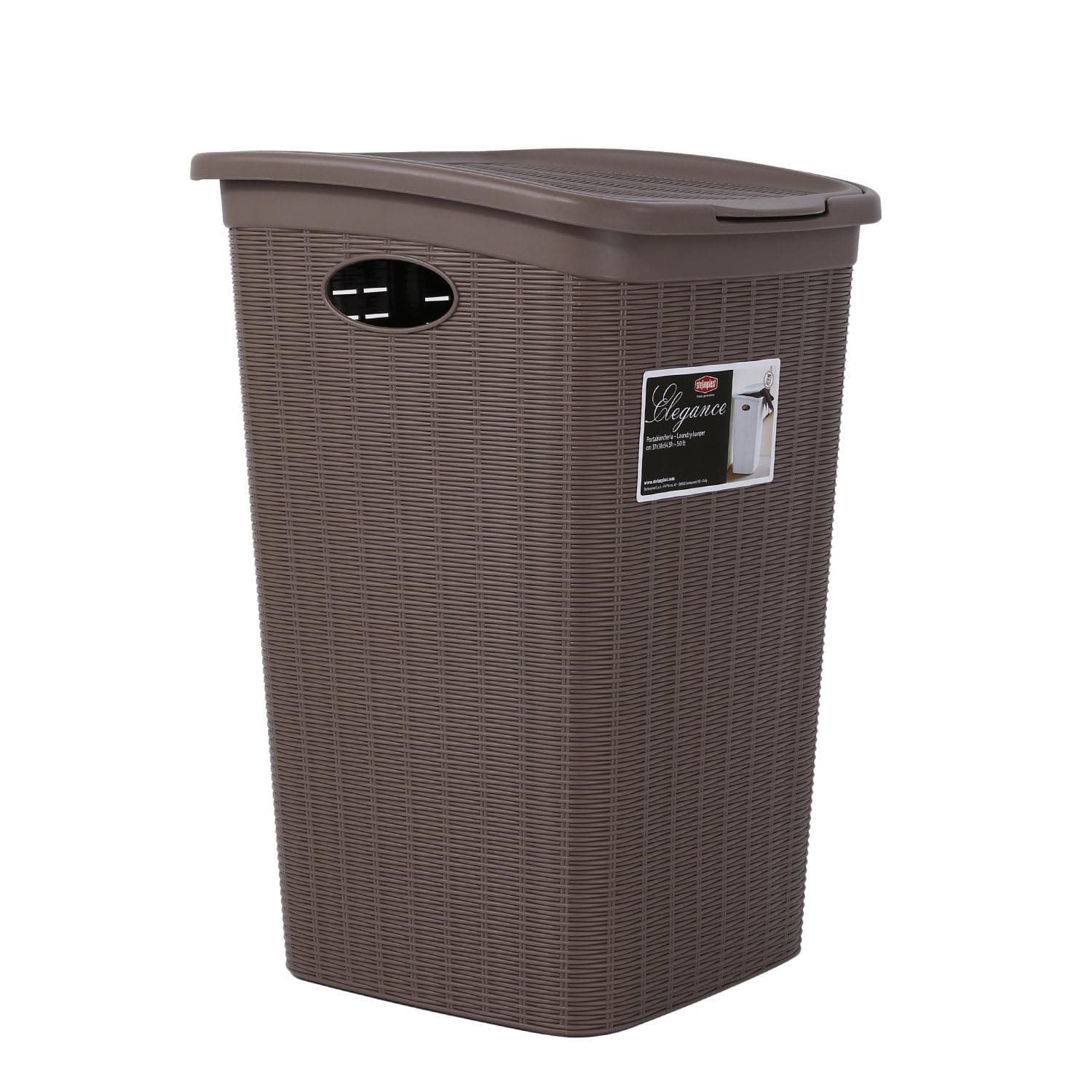 Elegance Laundry Hamper, 37 x 38 x 54.5 cm, Dove Grey, One Size
