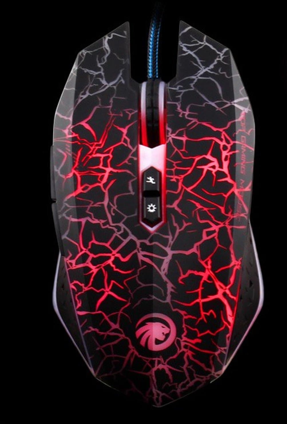 HLCJ USB Super Cool Breath Light X8 PC Gaming Mouse Black X8 LED Wired Optical