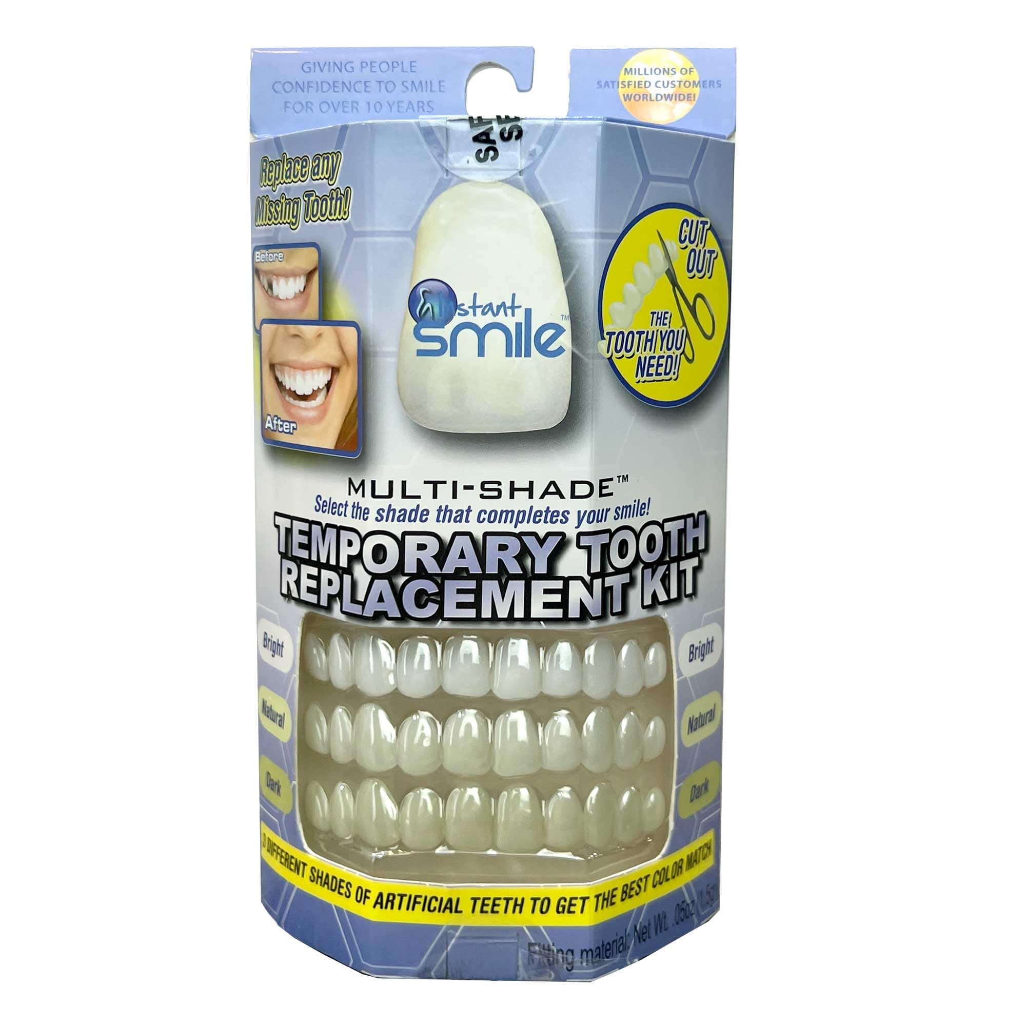 Instant Smile Multishade Patented Temporary Tooth Repair Kit, Replace a Missing Tooth in Minutes