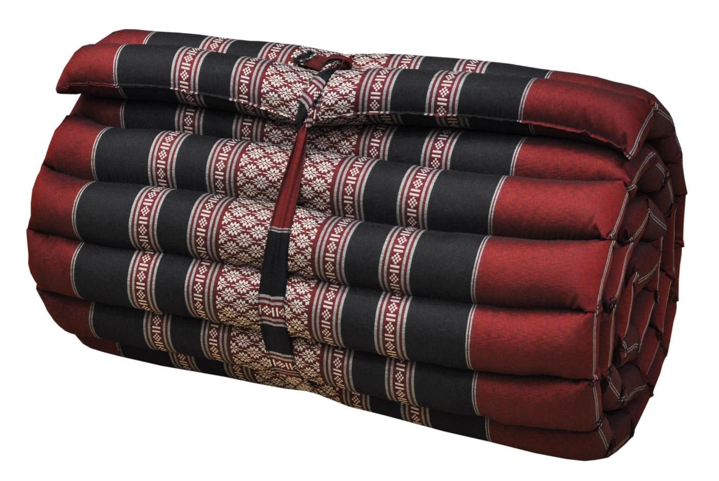 Thai Mattress Roll Up, 21.65 63 3inch, Kapok, Red, Black