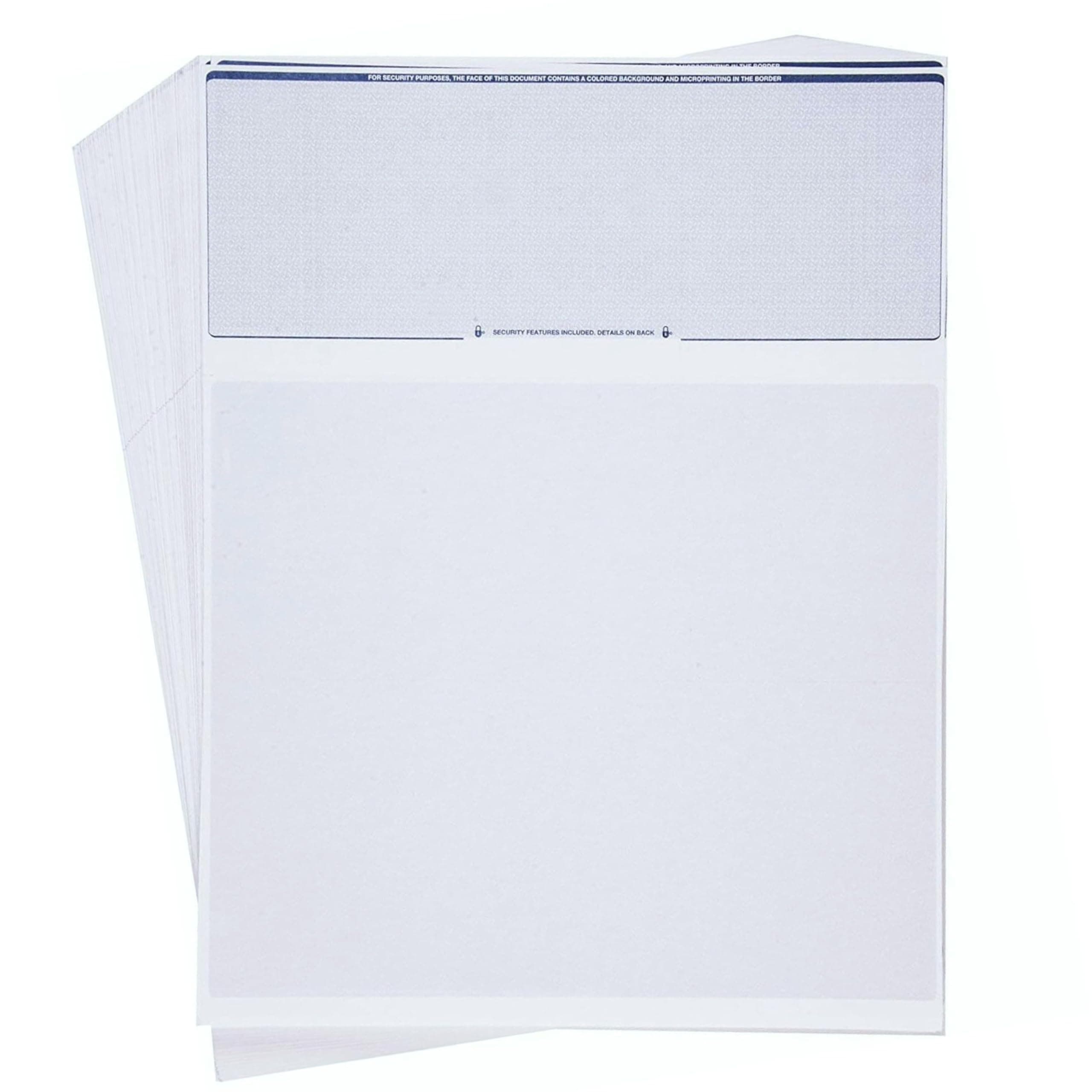 EnDoc Computer Check Paper - 100 Sheets - Business Checks on Top - Security Features & Laser Printer Compatible with Quickbooks Blank Check Stock - Blue Diamond