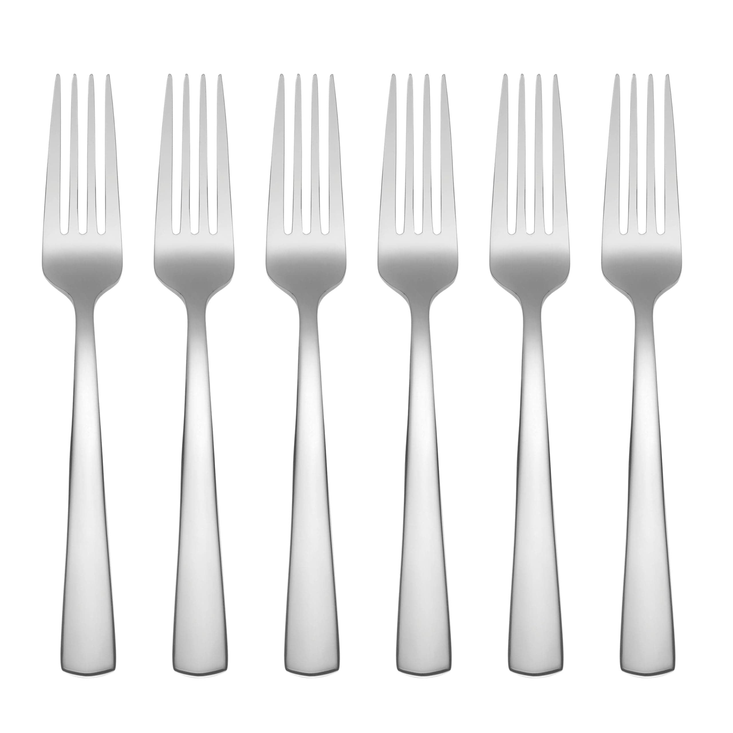 Silverware Set, Aptitude Everyday Flatware Dinner Fork Set, Service For 6, 18/0 Stainless Steel, Mirror Finish, Dishwasher Safe, Home And Kitchen Utensils Sets, Dinner Forks (Silver, 6 Pieces)