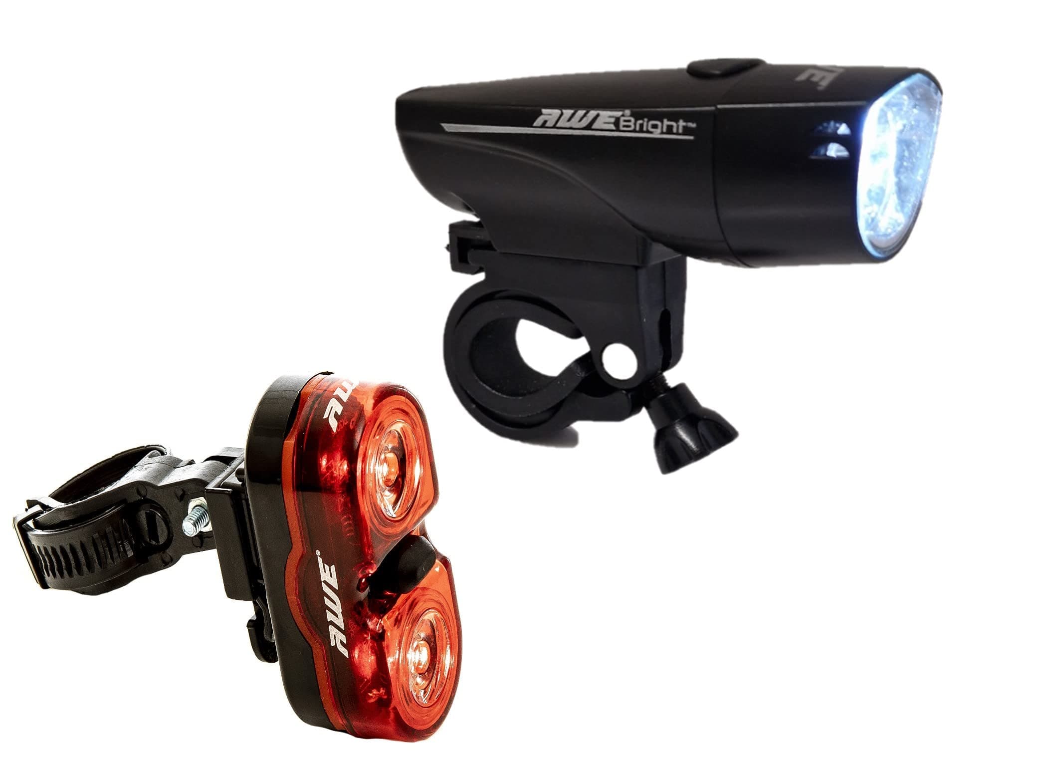 AWE® AWEBright™ 3 x Super Bright LED's Bicycle Light Set 140 Lumens