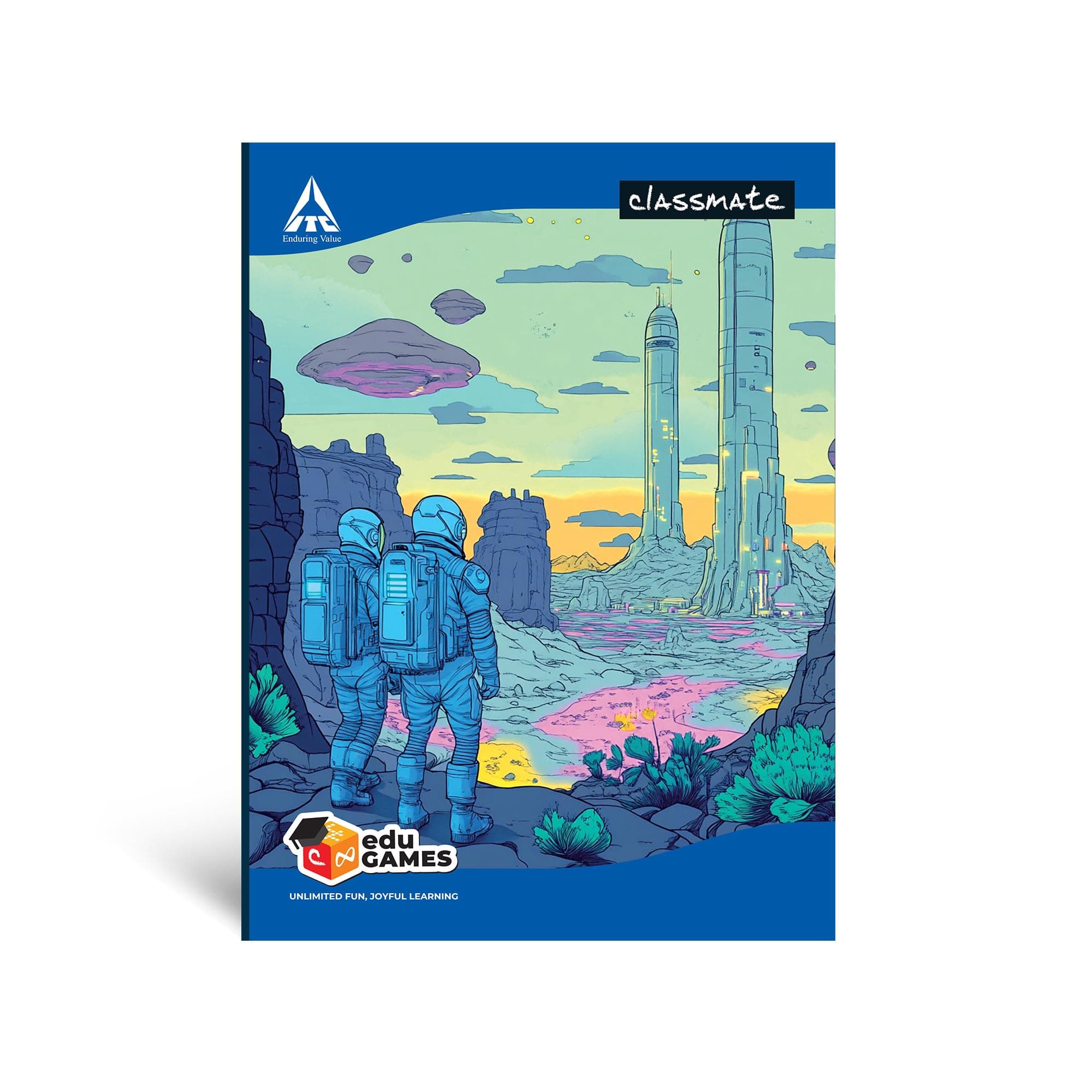 Long Notebook - A4, Soft Cover, 140 Pages, Single Line - Pack of 6