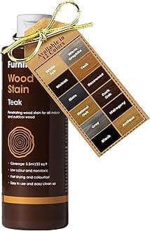 Wood Stain (Teak) - Fast Drying, Highly Concentrated, Easy-to-Apply for All Indoor & Outdoor Wood - Water Based & Non-Toxic - 1L