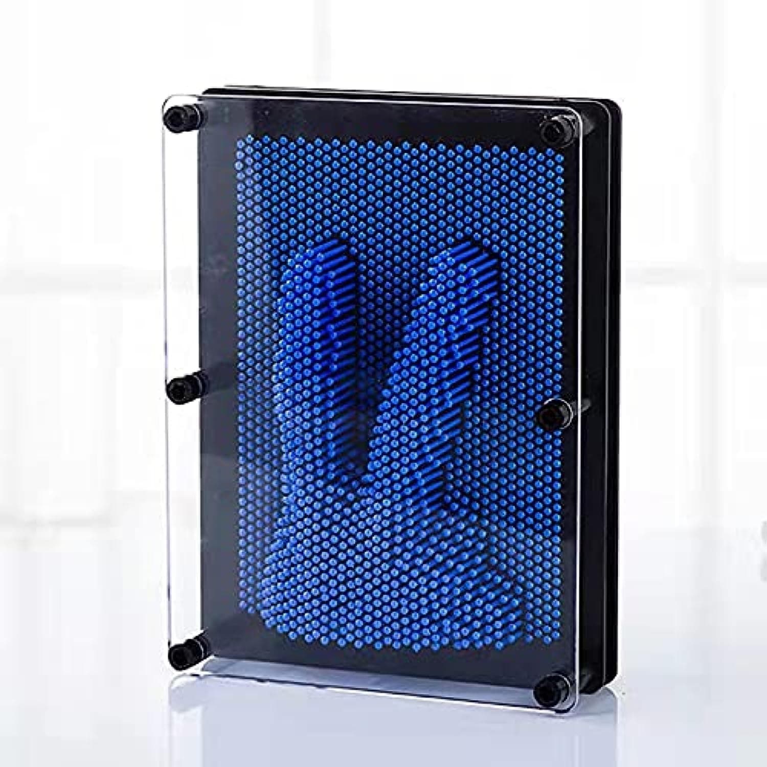 pinart，medium creative 3D three-dimensional face painting needle printing clone hand model birthday gift home furnishing items (dark blue)