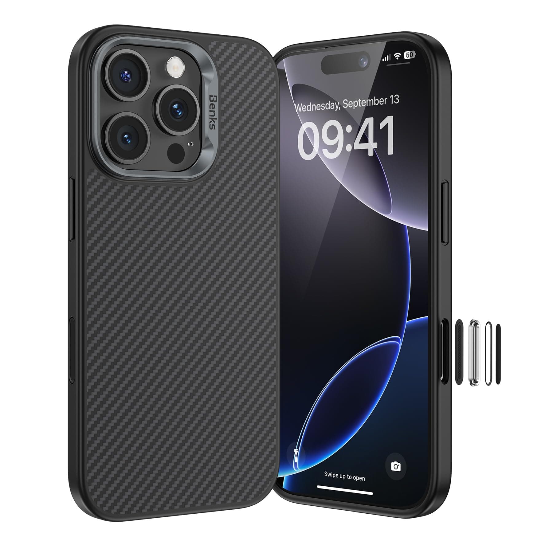 BENKS ArmorPro Case for iPhone 16 Pro Max with Camera Control Button, [Compatible with Magsafe] Military Grade Protective Case Built with Dupont Kevlar 600D Aramid Fiber