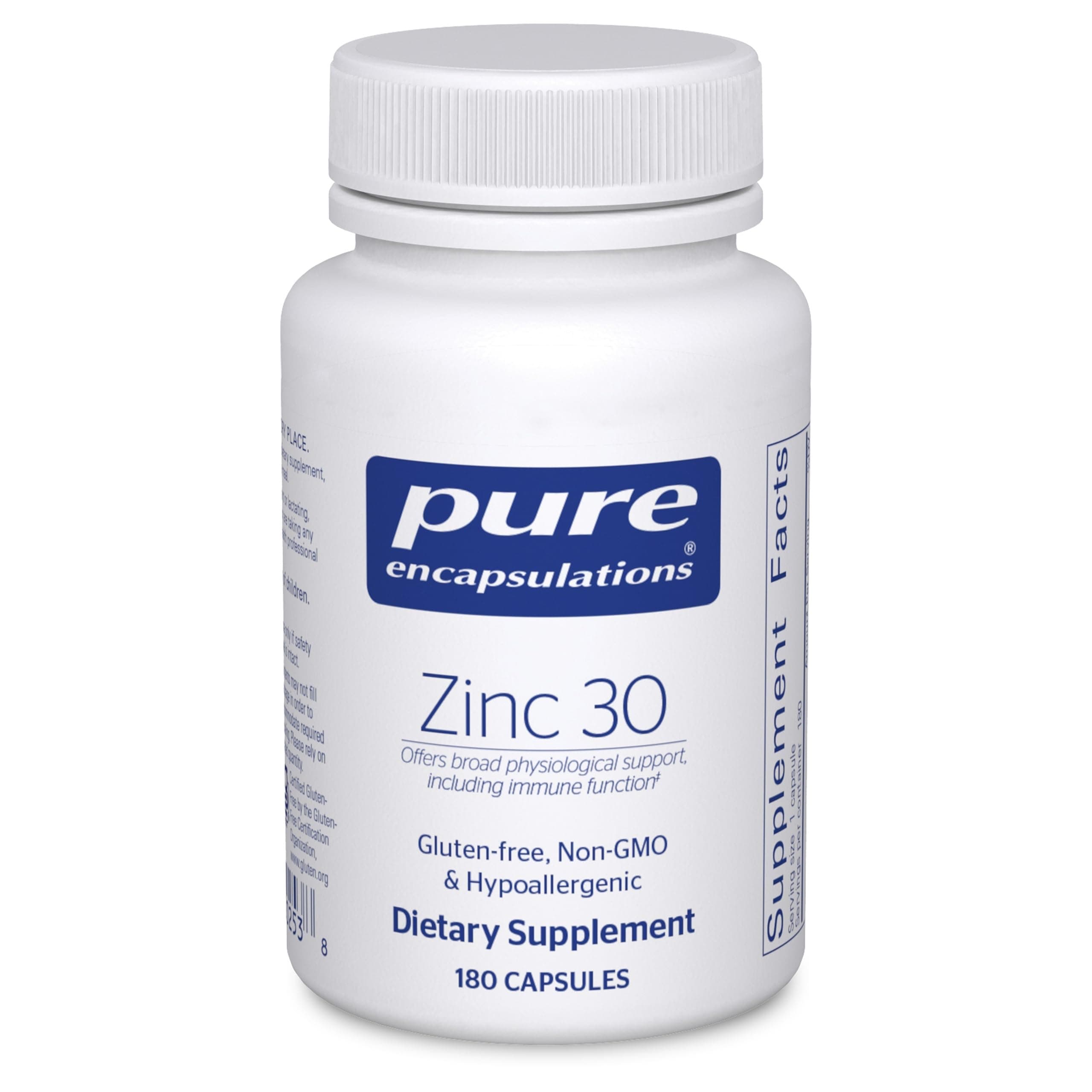 Zinc 30 mg - Supplement for Immune System Support, Growth and Development, and Wound Healing* - with Zinc Picolinate 30 mg - 180 Capsules