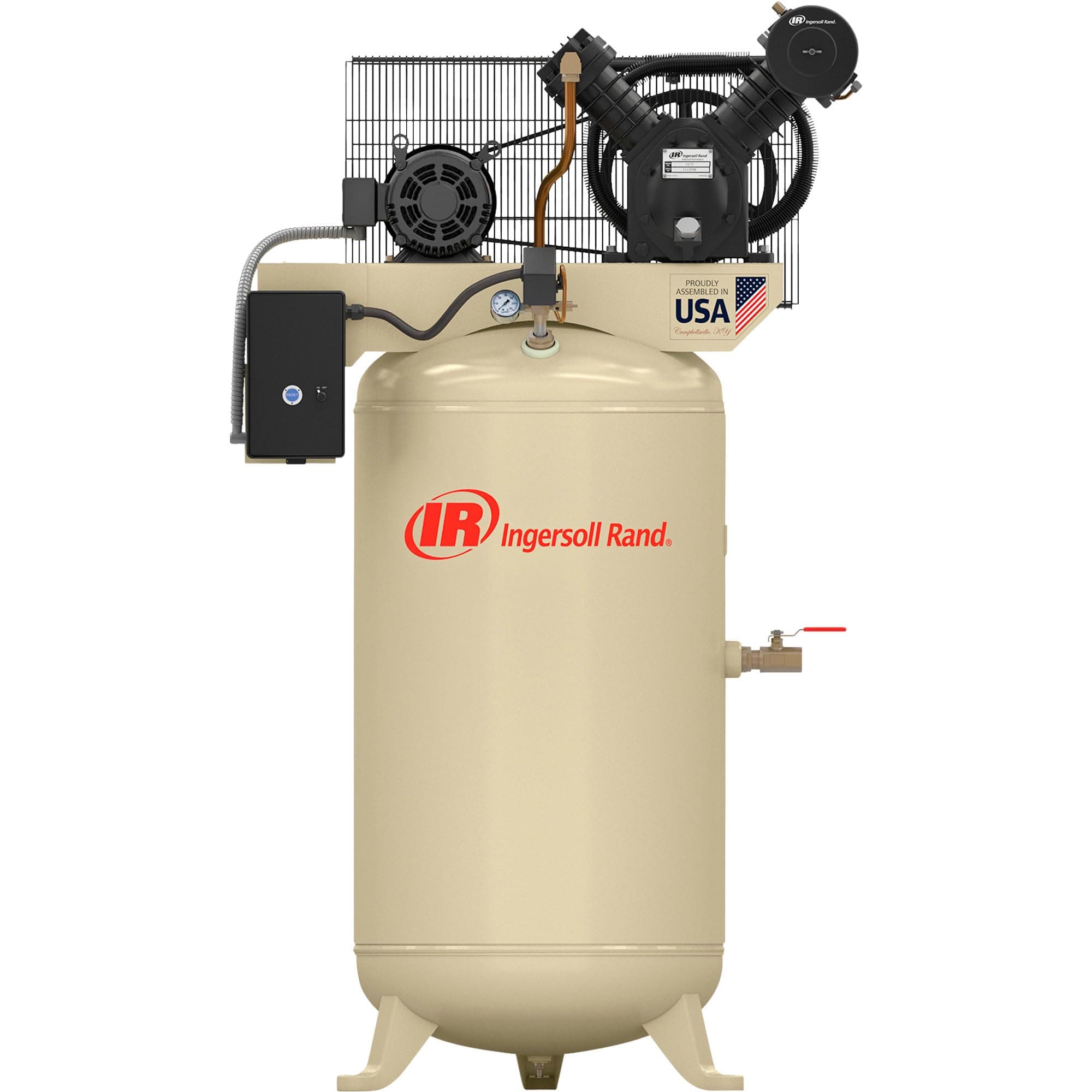 Type-30 Reciprocating Air Compressor - 5 HP, 200 Volt 3 Phase, Model Number 2475N5-V