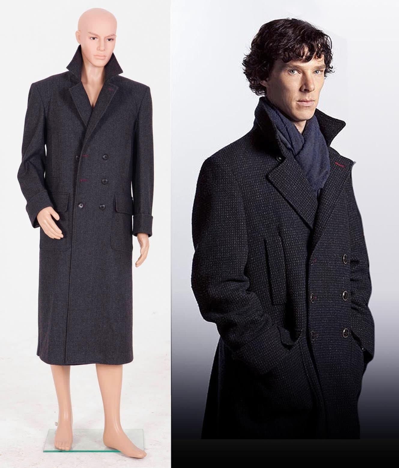 Sherlock Holmes Cape Coat Cosplay Costume Wool Version (L)