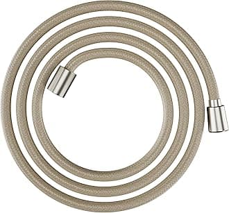 hansgrohe 28230820 DesignFlex Textile Brushed Nickel Handshower Hose, 80-inch