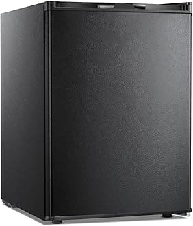 Kismile 2.1 Cu.ft Compact Upright Freezer with Reversible Single Door,Removable Shelves Mini Freezer with Adjustable Thermostat for Home/Kitchen/Office (2.1 Cu.ft, Black)