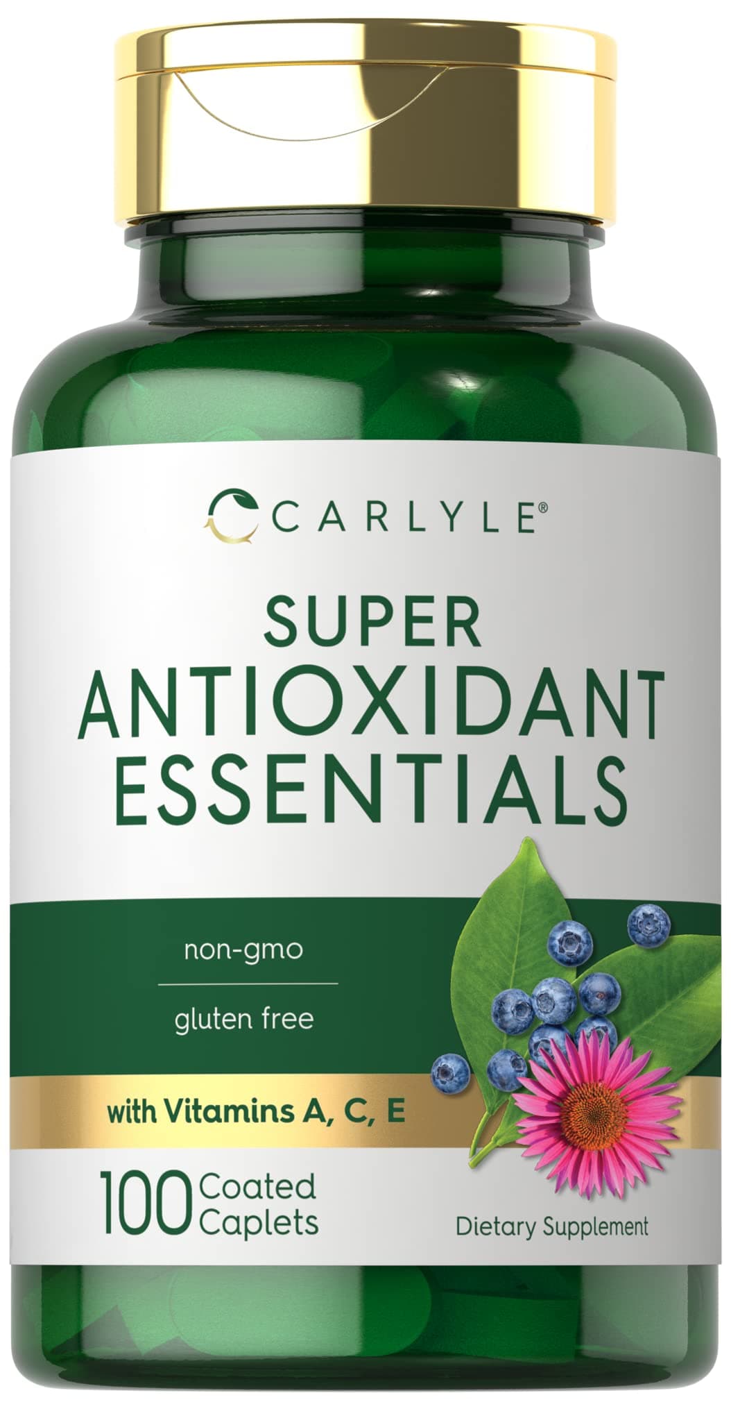 Carlyle Antioxidant Supplement | 100 Caplets | Nutritional Complex with Vitamins A, C, E & More | Vegetarian, Non-GMO, Gluten Free Formula