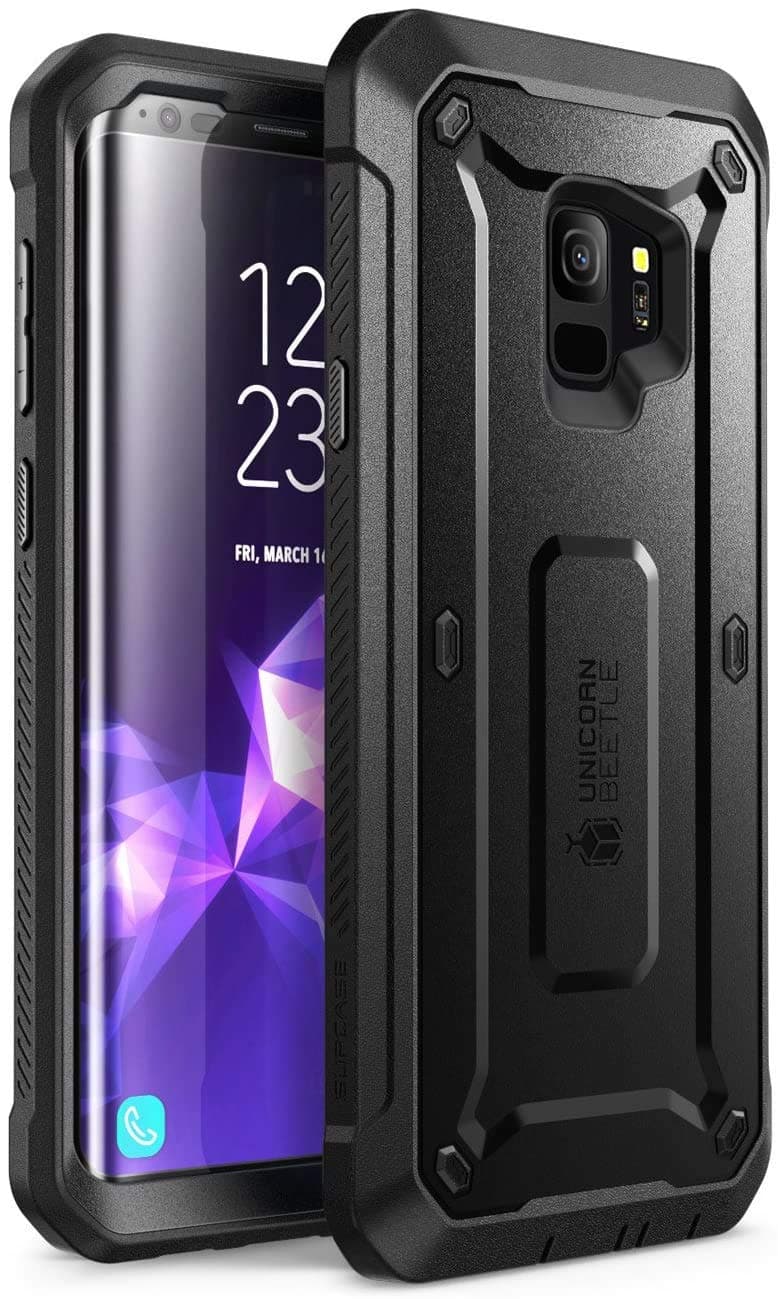 SUPCASE Unicorn Beetle Pro Rugged Case for Galaxy S9 with Screen Protector - Black