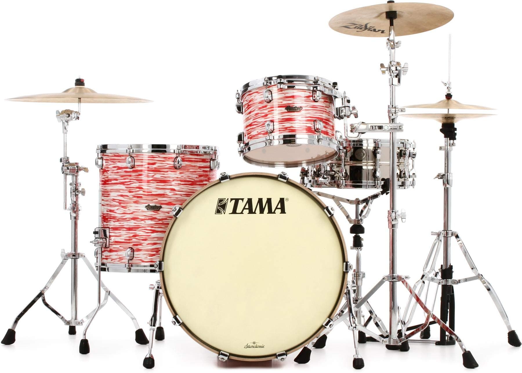 Tama Starclassic Maple 12/16/22 3pc. Drum Kit Red & White Oyster