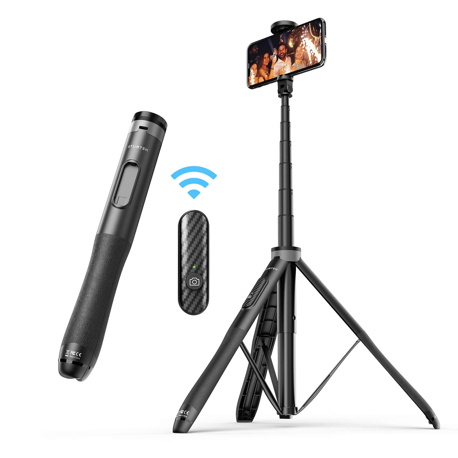 51" Selfie Stick Tripod, Black