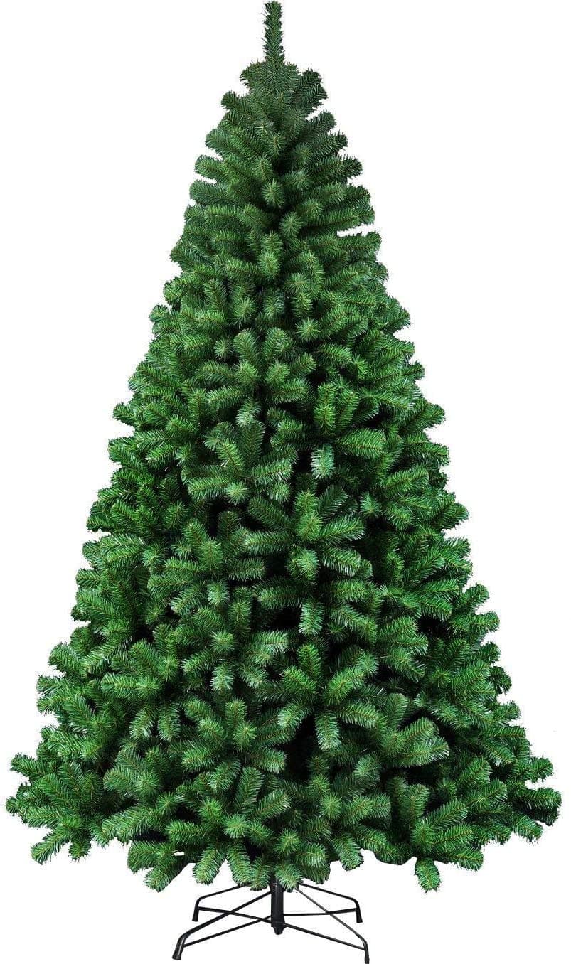 Artificial Christmas Tree Green White with lightly sprayed White tips and Pine Cone(5ft,6ft,7ft,8ft)
