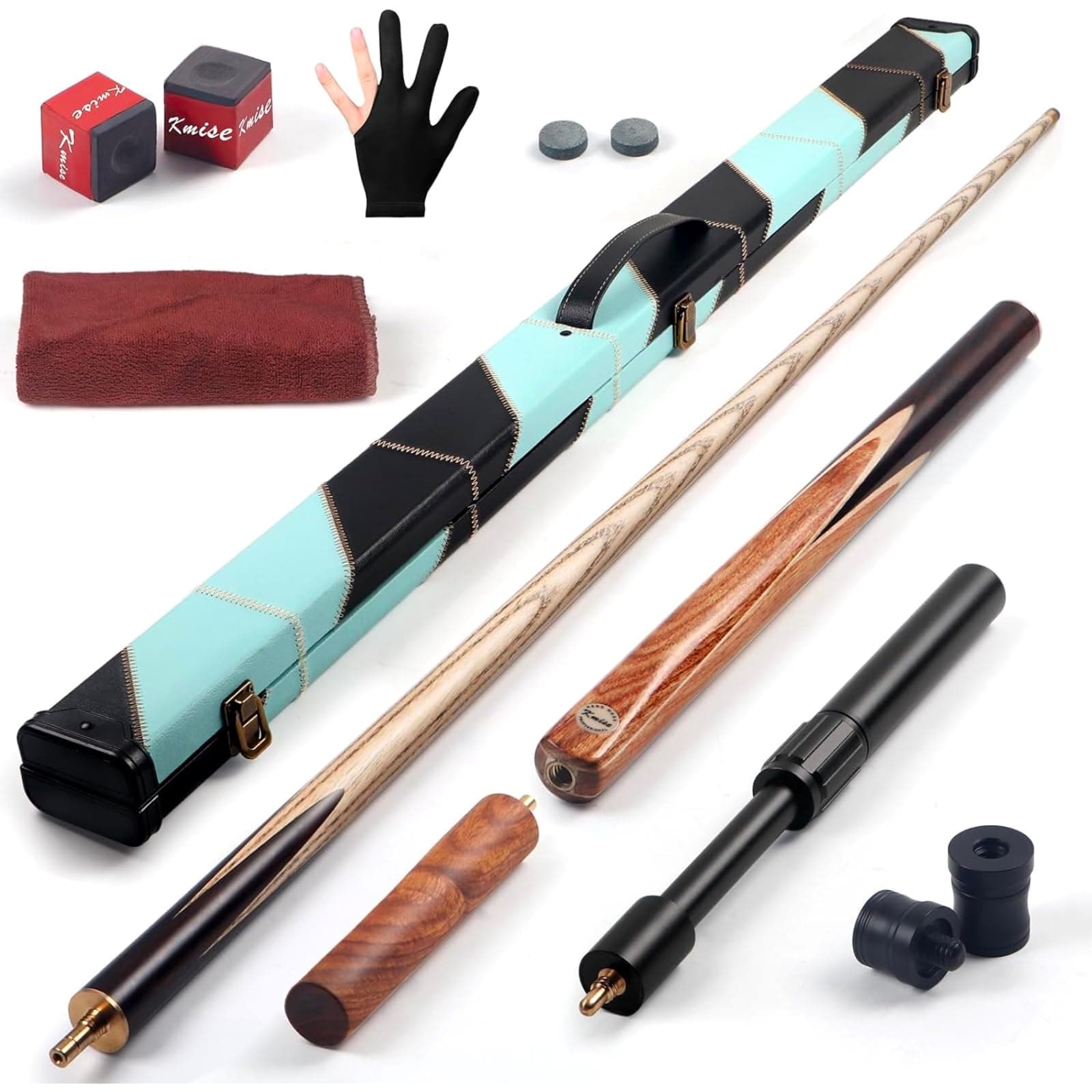Kmise 57 inch Pool Cue, 19oz Professional Cue Stick with 9.5mm Tip, Handcraft Snooker Pool Cue, Bar or House Use for Men or Women, Pool Sticks for Adults