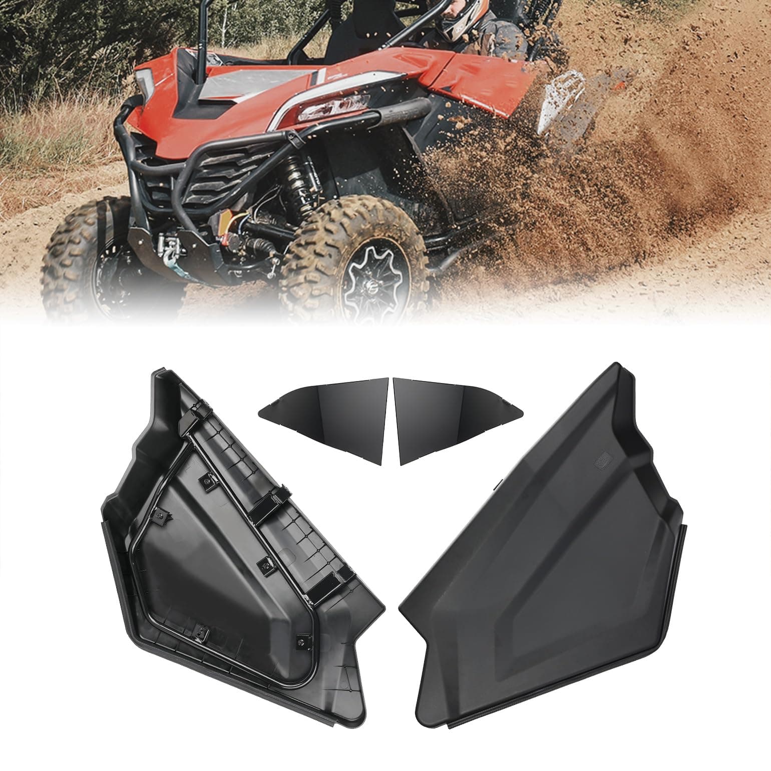 KEMIMOTOLower Doors Inserts Compatible with CFMOTO ZForce 950, Lower Half Door Panels Insert OEM Style Frame Replacement 5BY#-807000-1000 Compatible with 2020 2021 2022 2023 2024 ZForce 950