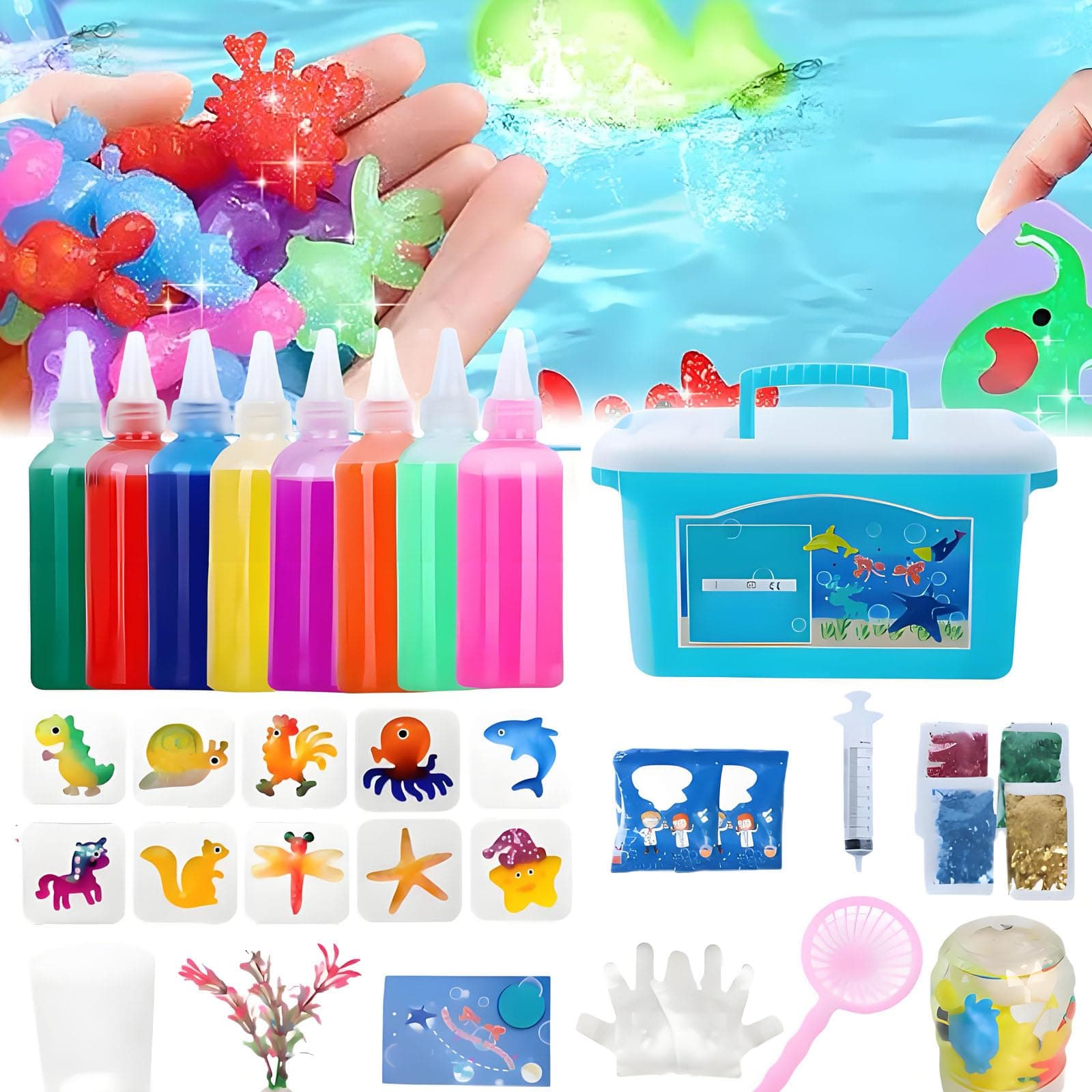 Magic Jelly Set,Magic Water Elf 3D,Water Jelly Creative Set,Magic Water Elf Toy Kit,Magic Elf Water Kit,Magic Jelly Kids,Magic Water Elf Gel