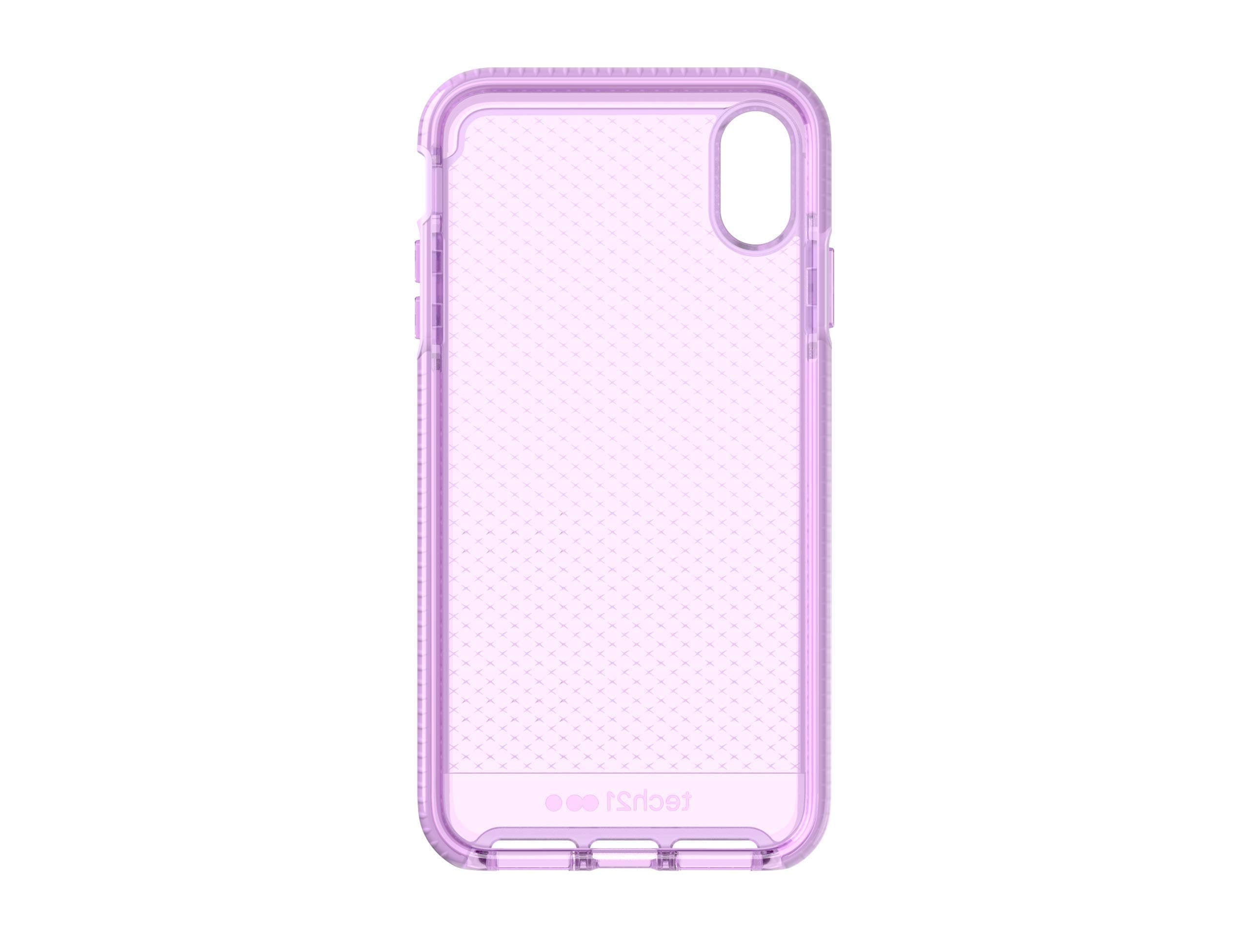 Tech Enterprises Protective Apple iPhone XS Max Case Thin Patterned Back Cover with FlexShock - Evo Check - Orchid