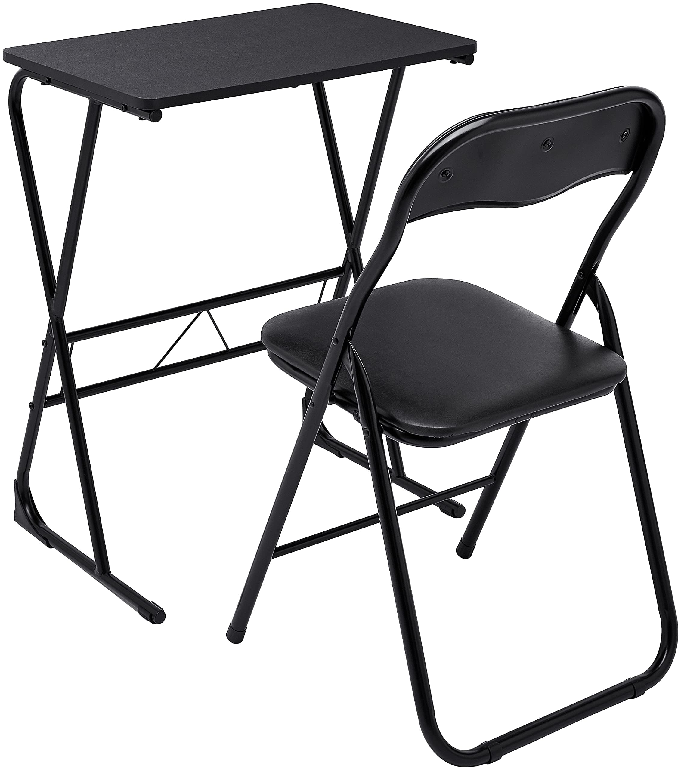 Amazon Brand - Solimo Rhine Study/Laptop Table and Chair Set (Black)