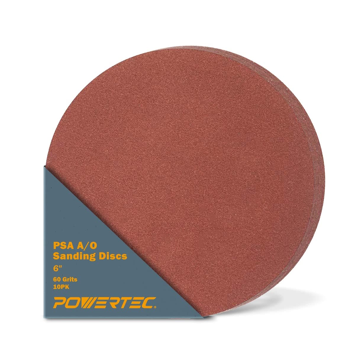 10 PCS 60 Grit 6 Inch PSA Sanding Discs, Self Stick Adhesive Sandpaper, 6" for Drywall, Woodworking, Paint, Epoxy with Random Orbital Sanders, DA Sanders, 4x36 Belt Disc Sander (110250)
