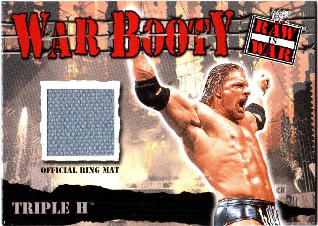 WWE Triple H 2001 Fleer Raw is War Booty Event Used Mat Memorabilia Card WWF