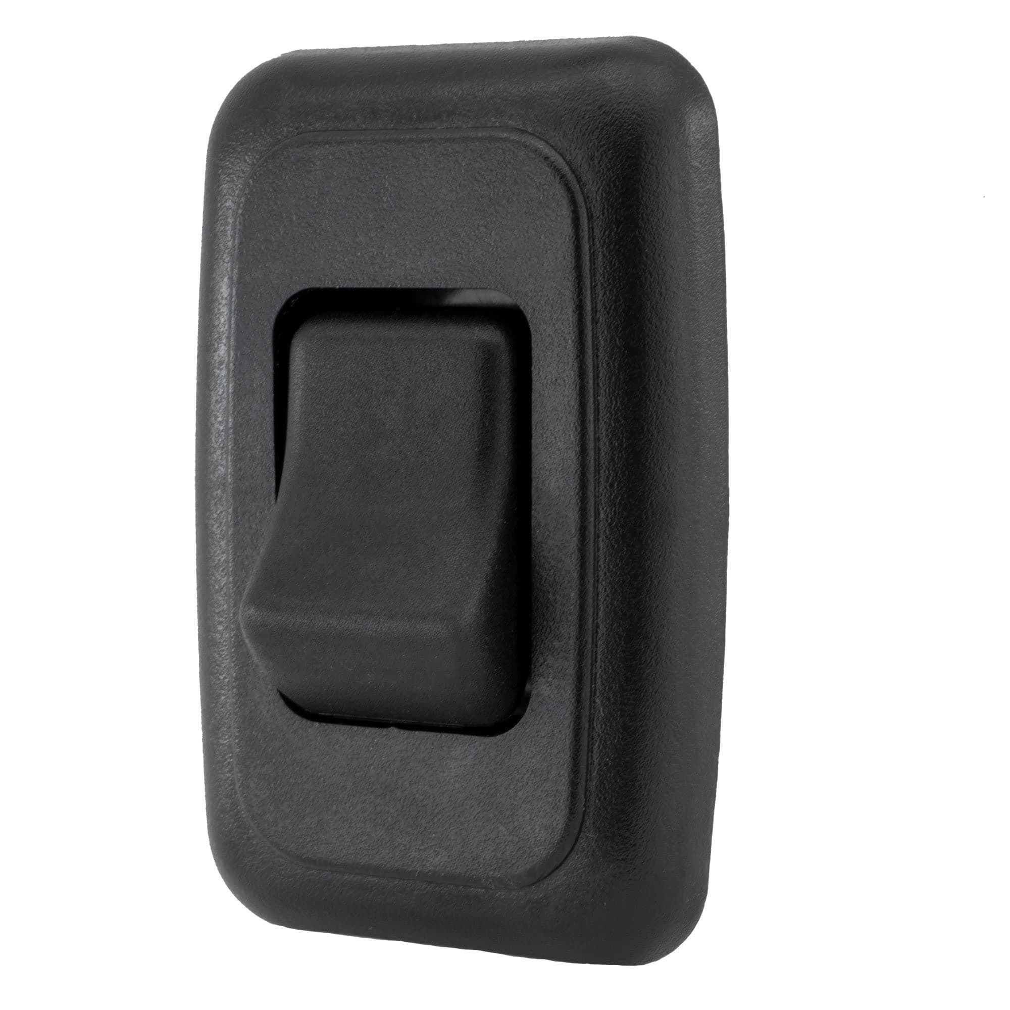 Single SPST On-Off Switch with Bezel, 12-Volt, for RV, Trailer, Camper (Black)