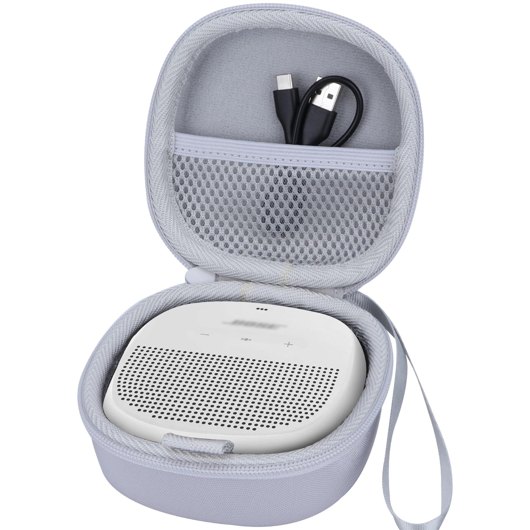 Lebakort Hard Case Compatible with Bose SoundLink Micro Speaker (Off White Case)