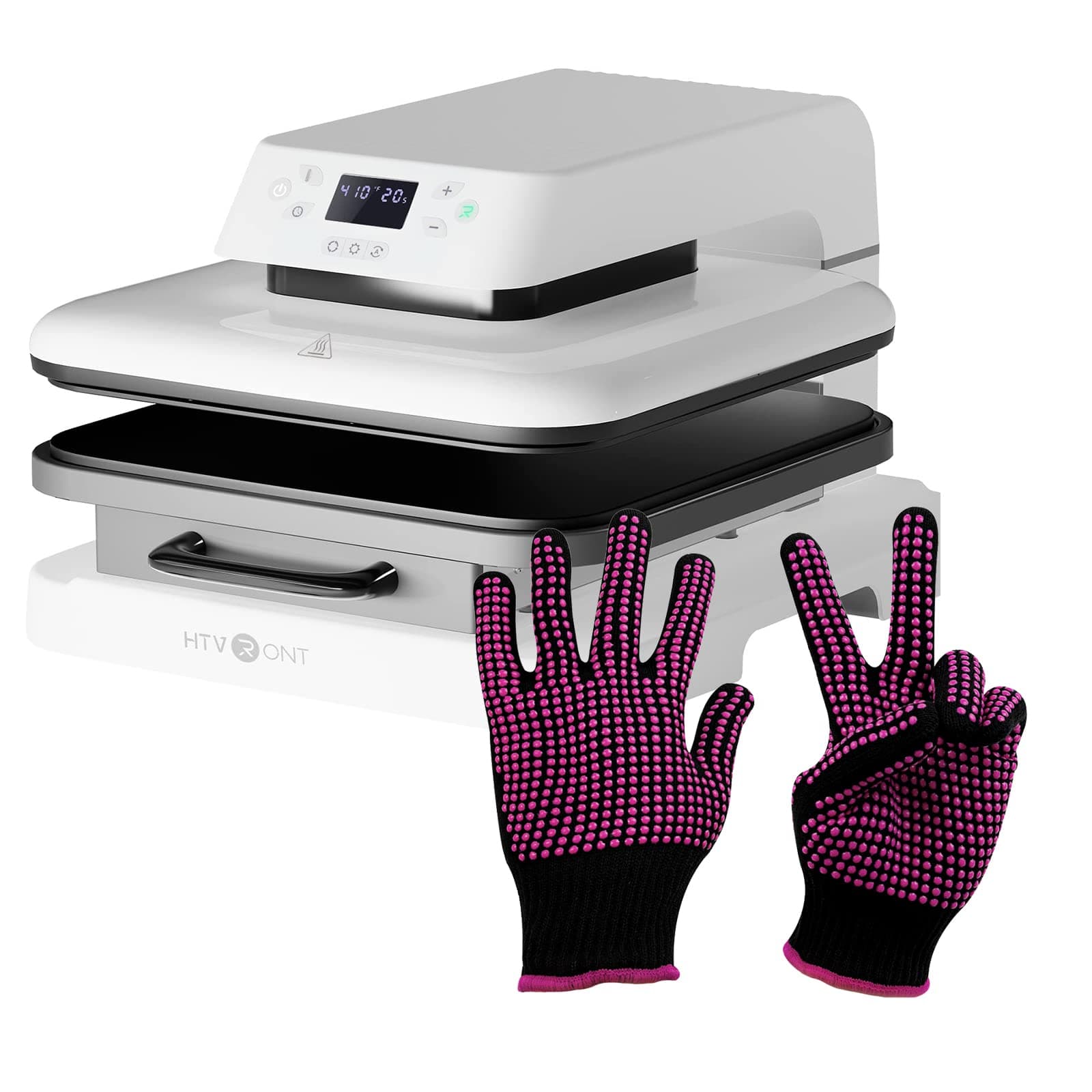 HTVRONT Automatic Heat Press Machine and Heat Resistant Gloves