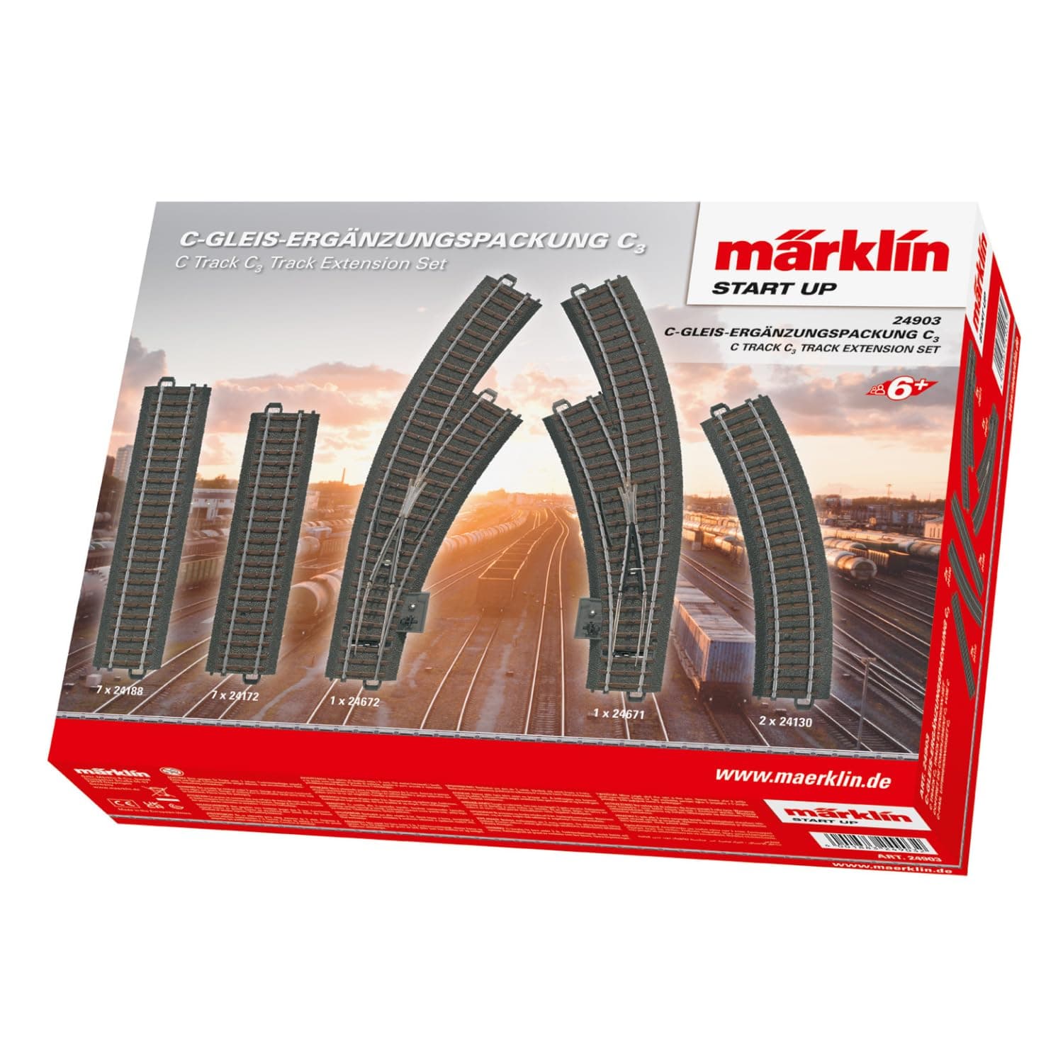Marklin C Track C3 Extension Rail Track Set HO scale