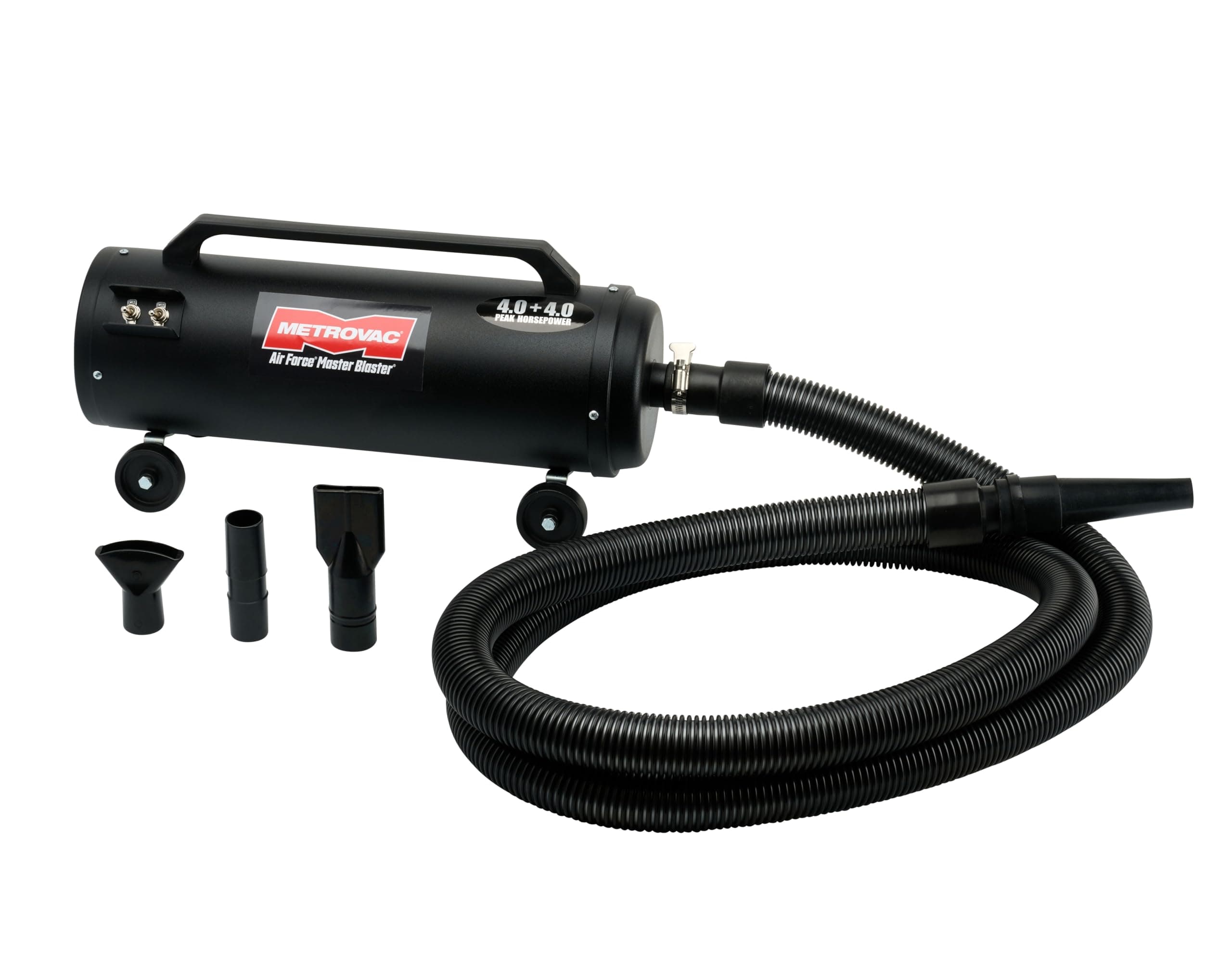 MB-3 Air Force Blaster Pet Dryer, Professional Blower, Efficient Cleaner, 4.0 Peak HP Twin Fan Motors 120V, 10 Ft Commercial Hose, 2 Speed