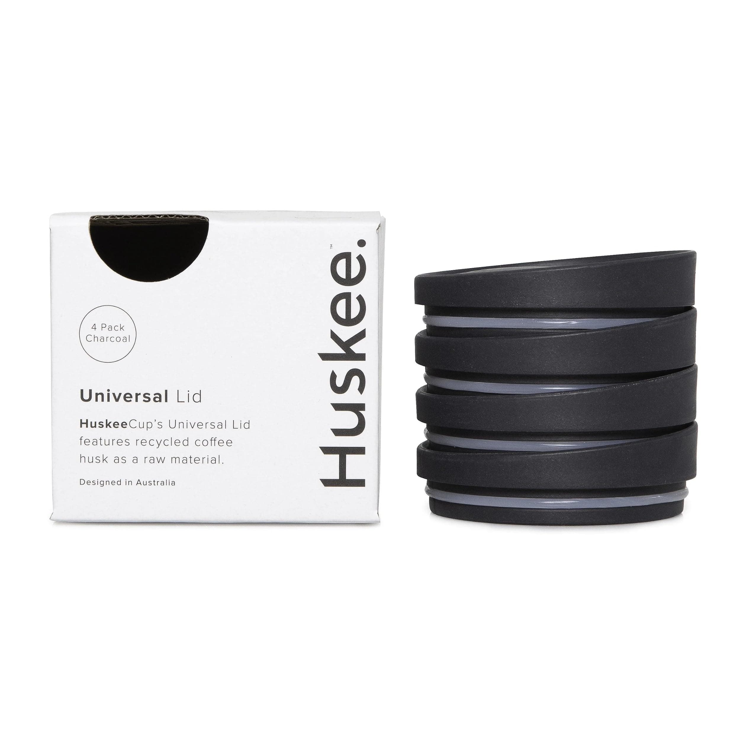Huskee Cup Universal Lids (Charcoal 4 pack)