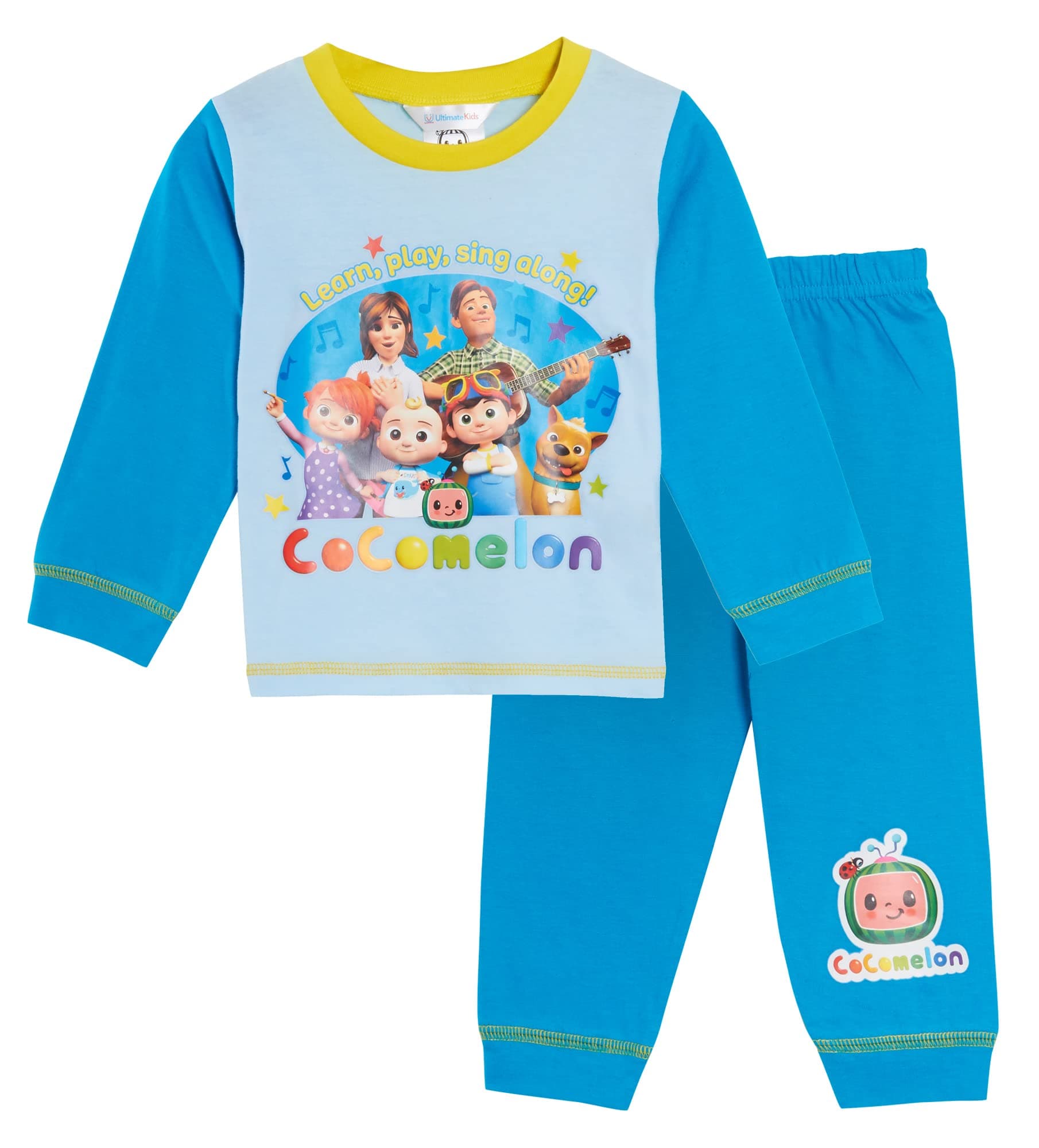 Boys CoCo Melon Pyjamas Kids Character Full Length Pjs Set Nightwear YouTube J.J. + Family