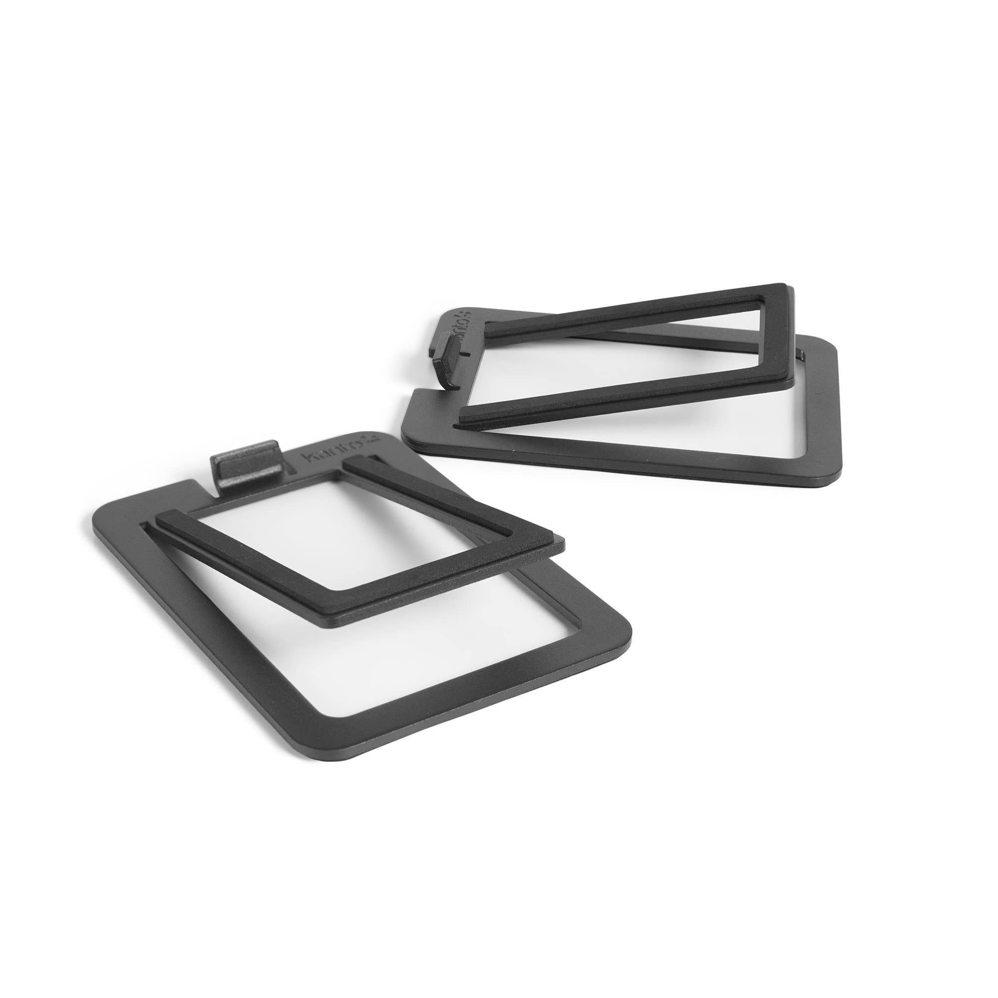 S2 Tilted Desktop Speaker Stands for Small Speakers & Compact 2”-3” Studio Monitors | Supports 6 lbs | Damping Foam Padding | Pair | Black