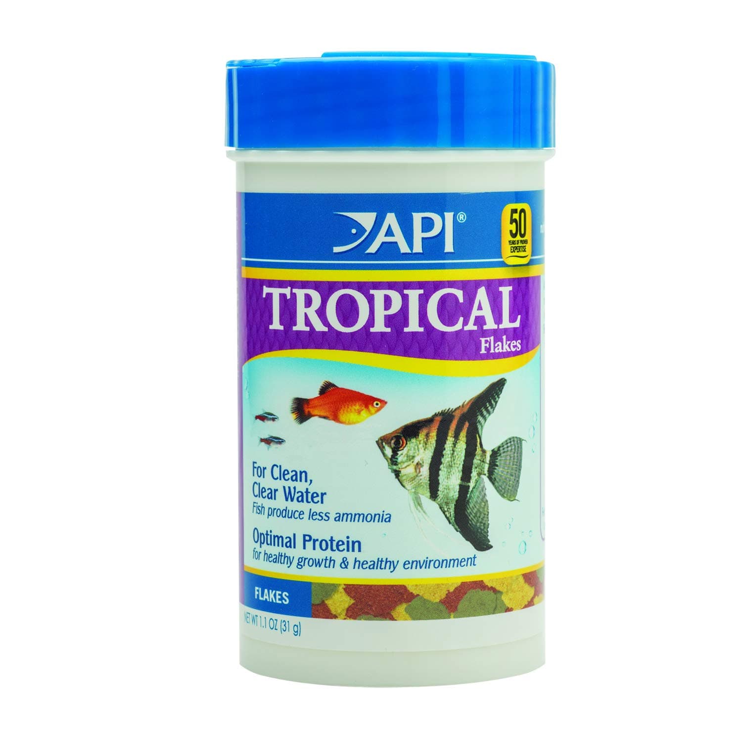 TROPICAL FLAKES Fish Food 1.1-Ounce Container