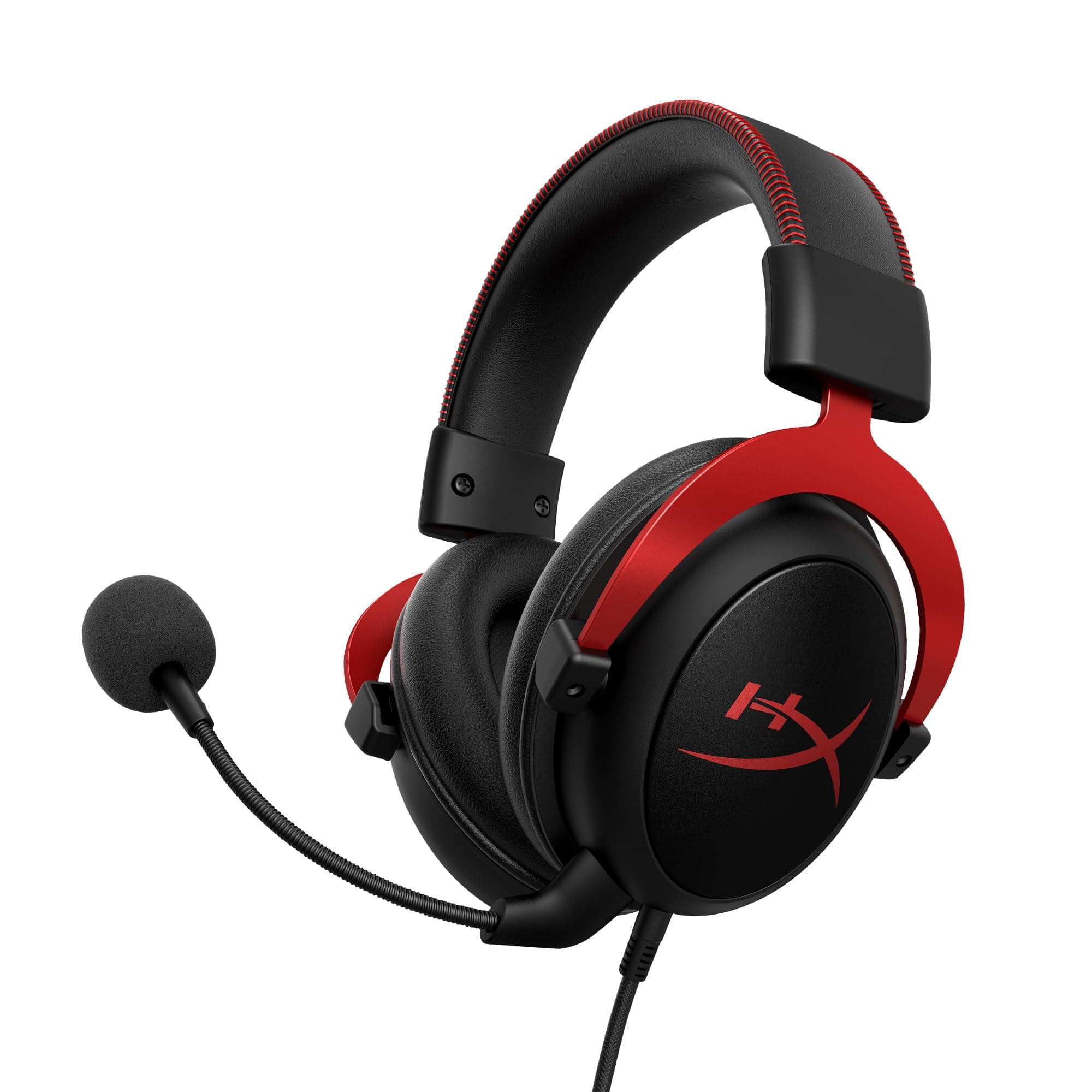 - HyperX Cloud II Gaming Headset - 7.1 Surround Sound - Memory Foam Ear Pads - Durable Aluminum Frame - Multi Platform Headset - Works with PC, PS4, PS4 PRO, Xbox One, Xbox One S - Red (KHX-HSCP-RD)